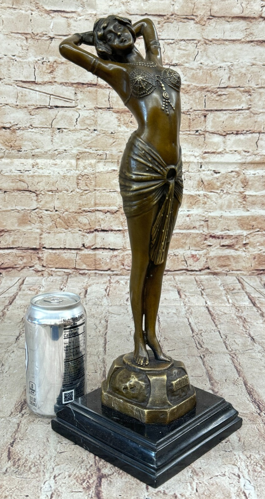 Bronze Sculpture Actress Model Designer Hot Cast Temptress Figurine Figure Decor