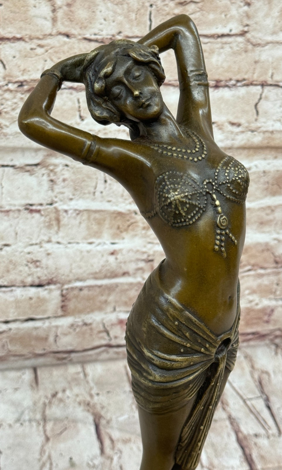 Bronze Sculpture Actress Model Designer Hot Cast Temptress Figurine Figure Decor
