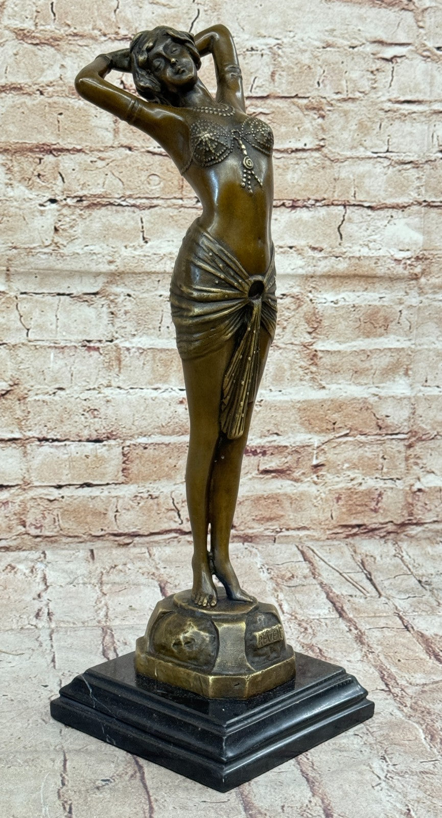 Bronze Sculpture Actress Model Designer Hot Cast Temptress Figurine Figure Decor