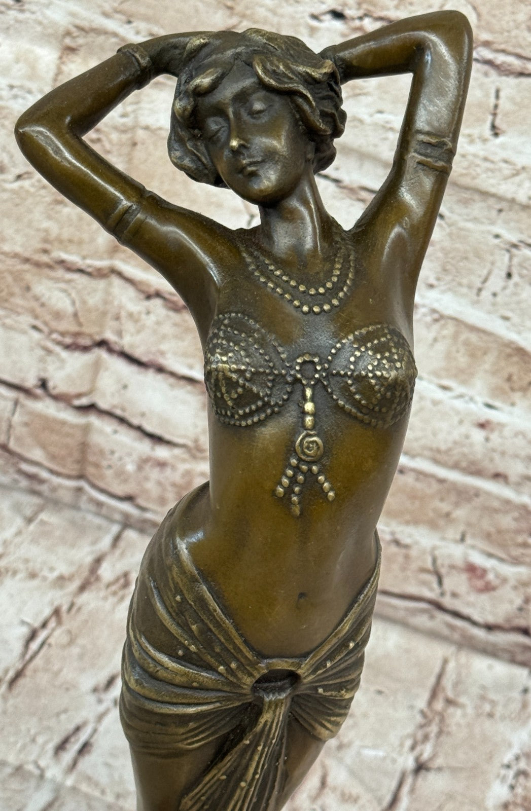 Bronze Sculpture Actress Model Designer Hot Cast Temptress Figurine Figure Decor
