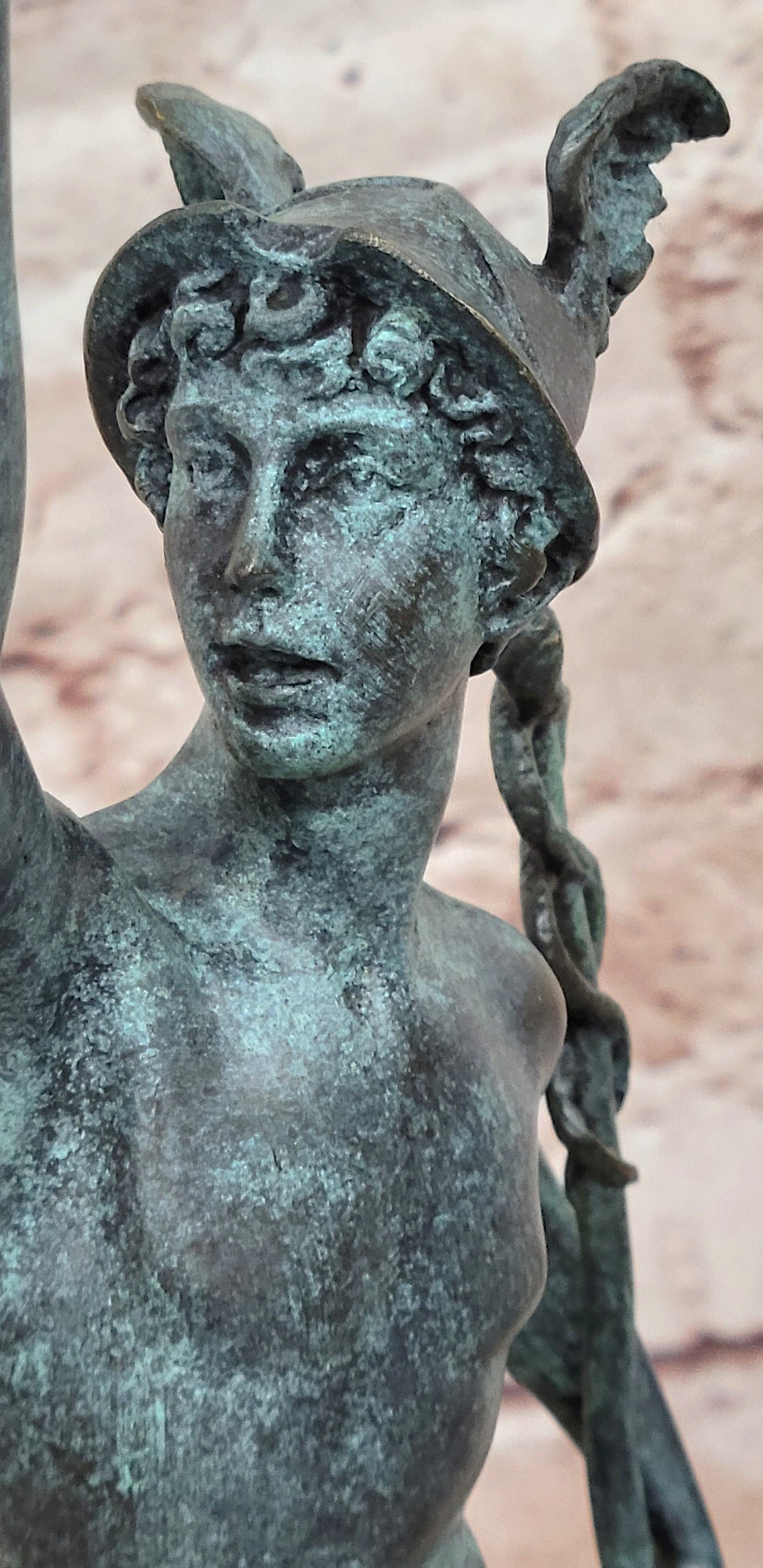 Giambologna Style Mercury Hermes Bronze Sculpture Winged Figure Hot Cast Fine Art