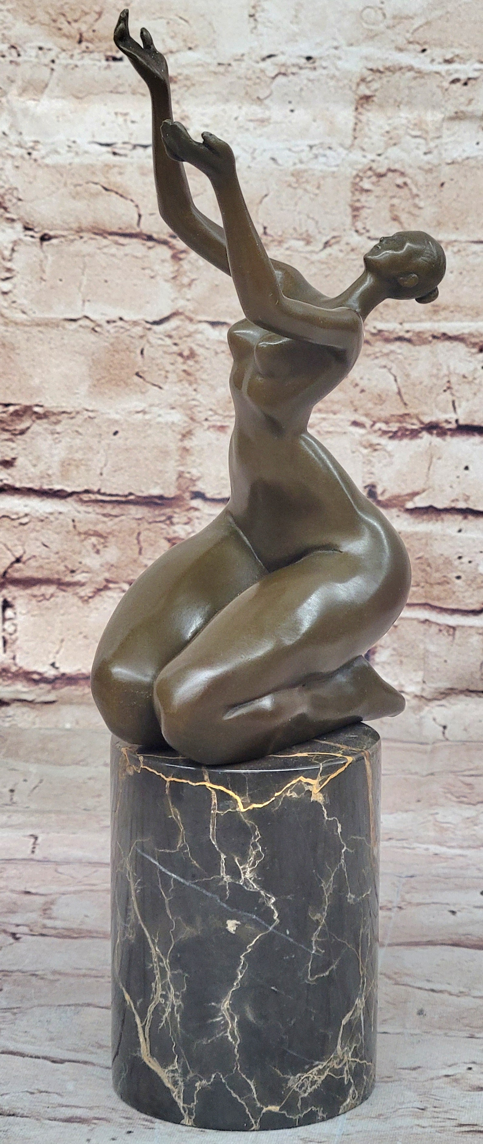 BRONZE SCULPTURE ART ABSTRACT SURREALISM DANCER NUDE WOMAN HOME OFFICE GIFT SALE