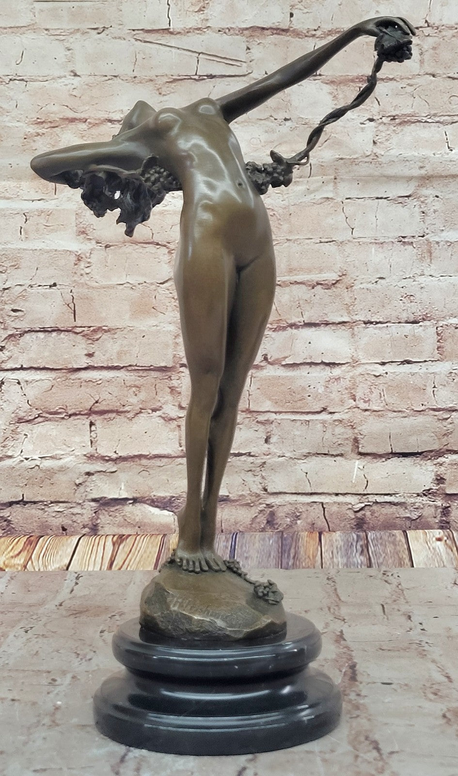 Bronze Jugendstil Akt signiert H.Frishmuth The Vine Bronzefigur Bronzeskulptur