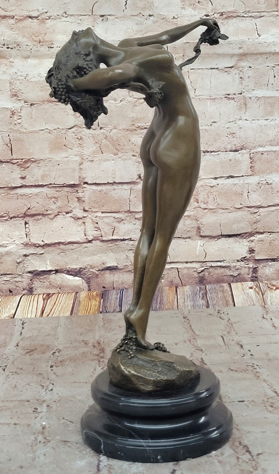 Bronze Jugendstil Akt signiert H.Frishmuth The Vine Bronzefigur Bronzeskulptur
