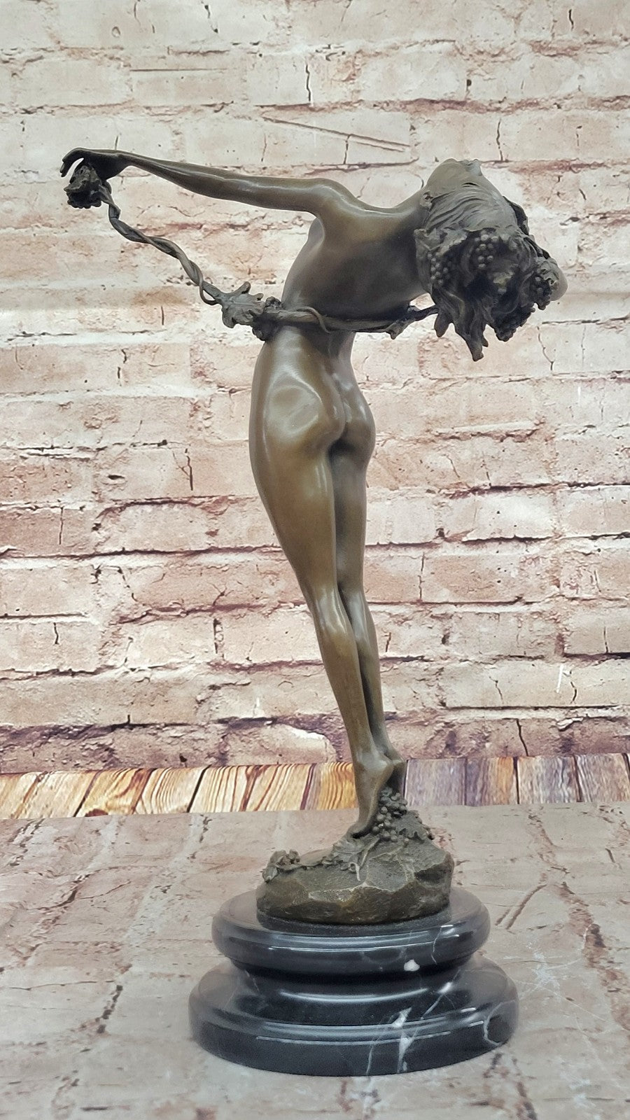 Bronze Jugendstil Akt signiert H.Frishmuth The Vine Bronzefigur Bronzeskulptur