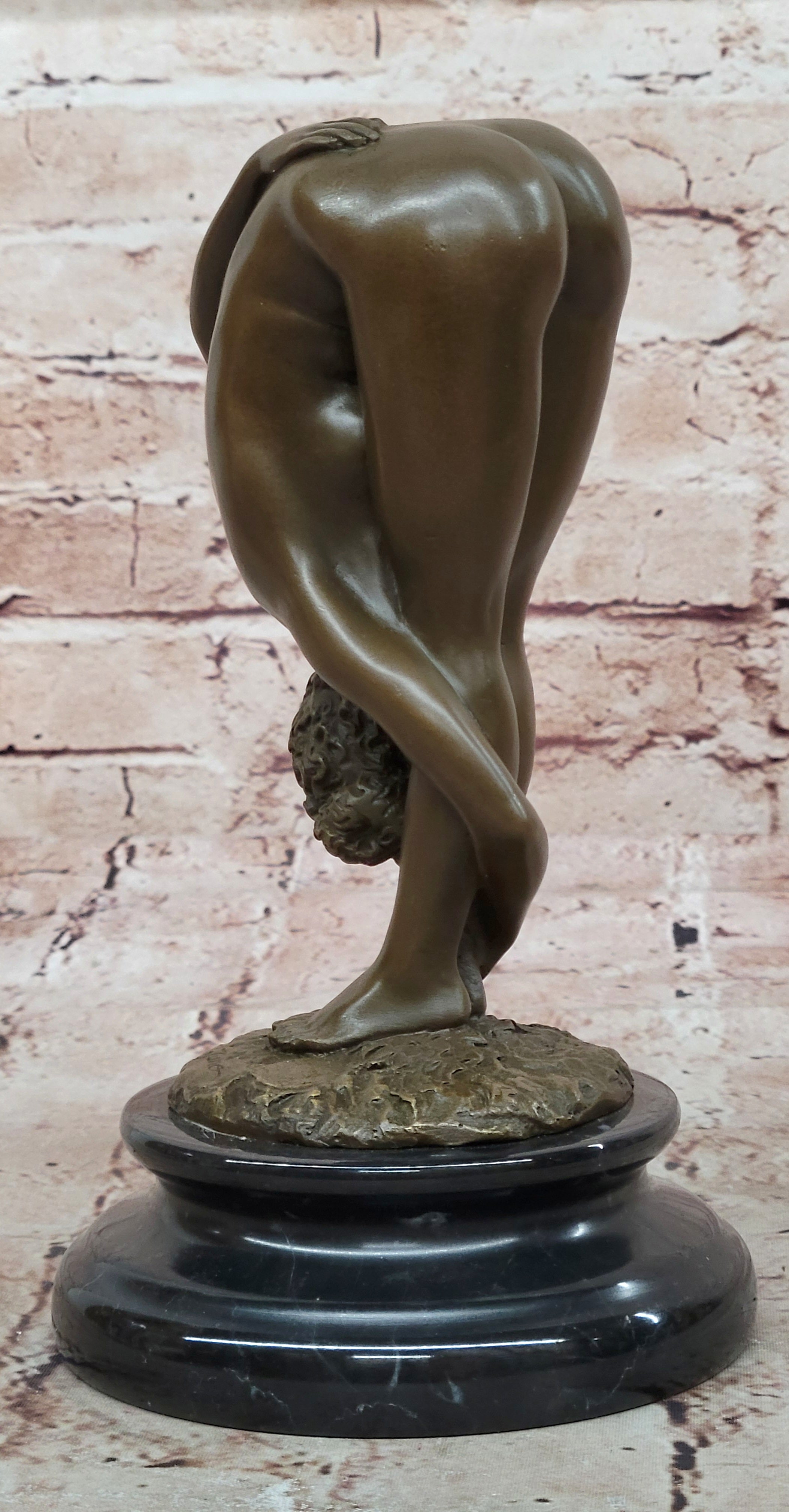Sexy Nude Bronze Woman Lady Girl Sculpture Statue Art Deco Erotic Female Marble