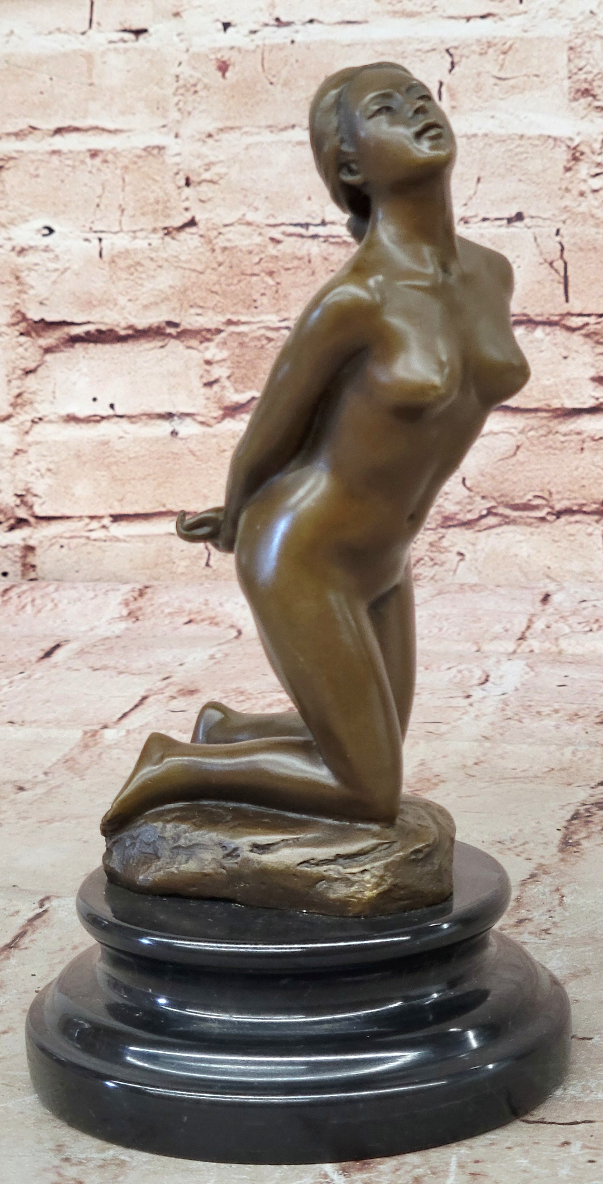 Art Deco Nude Female by French Artist Jean Patoue Bronze Sculpture Statue GIFT
