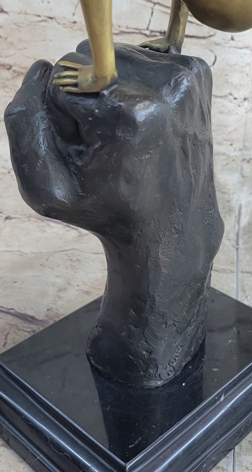 Art Deco Modern Abstract Nude Naked Female Balancing on Hand Bronze Statue SALE