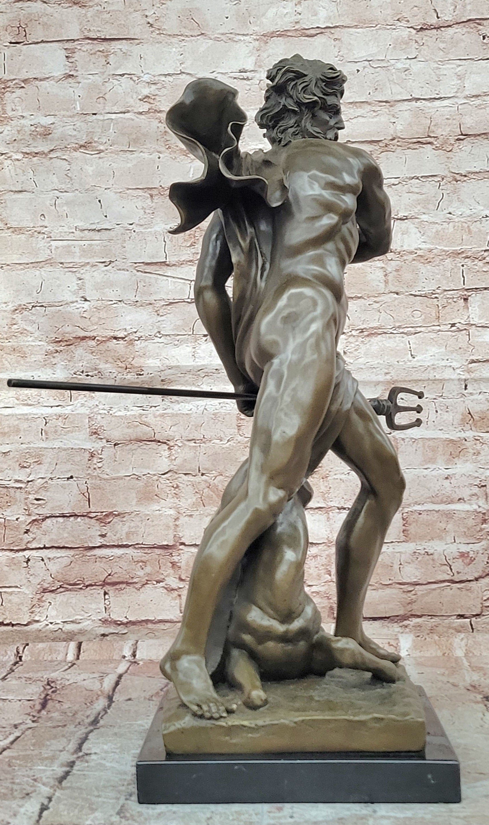 Cesaro Bronze Neptune Figurine Sea God Sculpture Mythology Art Statue