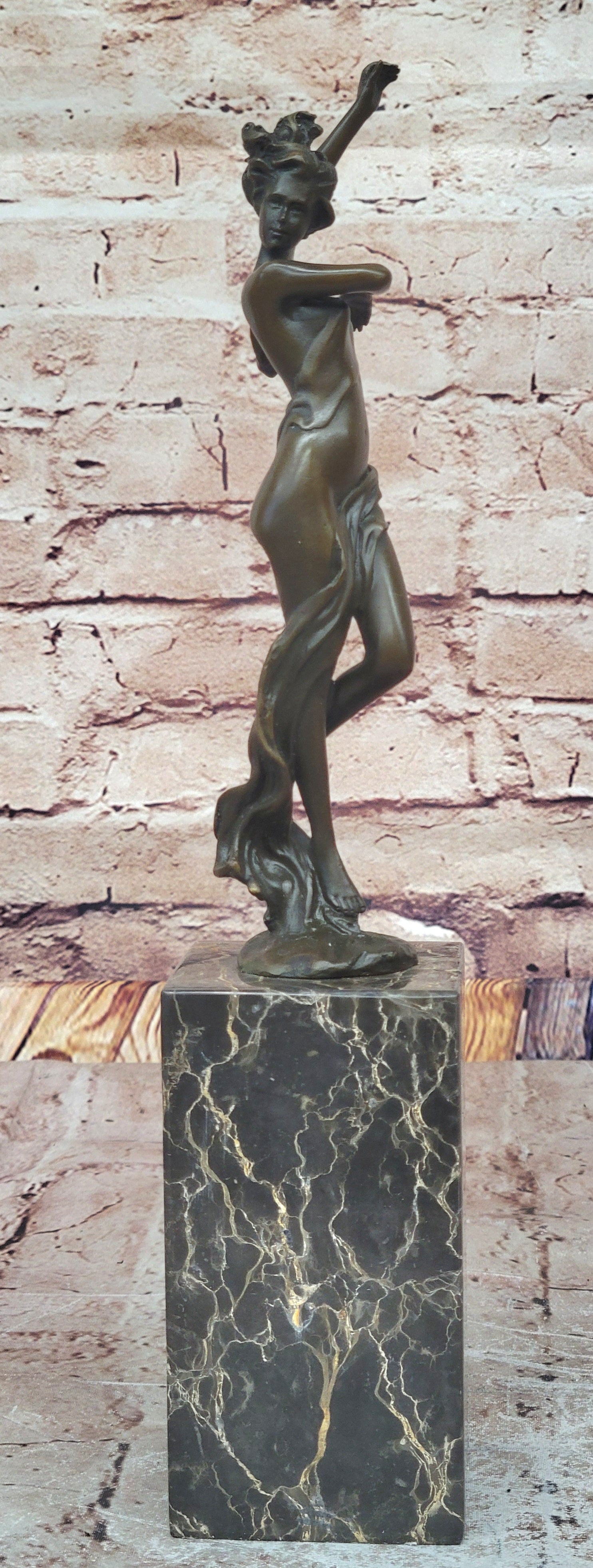 Vienna Bronze Confident Semi Female Bronze Masterpiece Bookend Book End Gift
