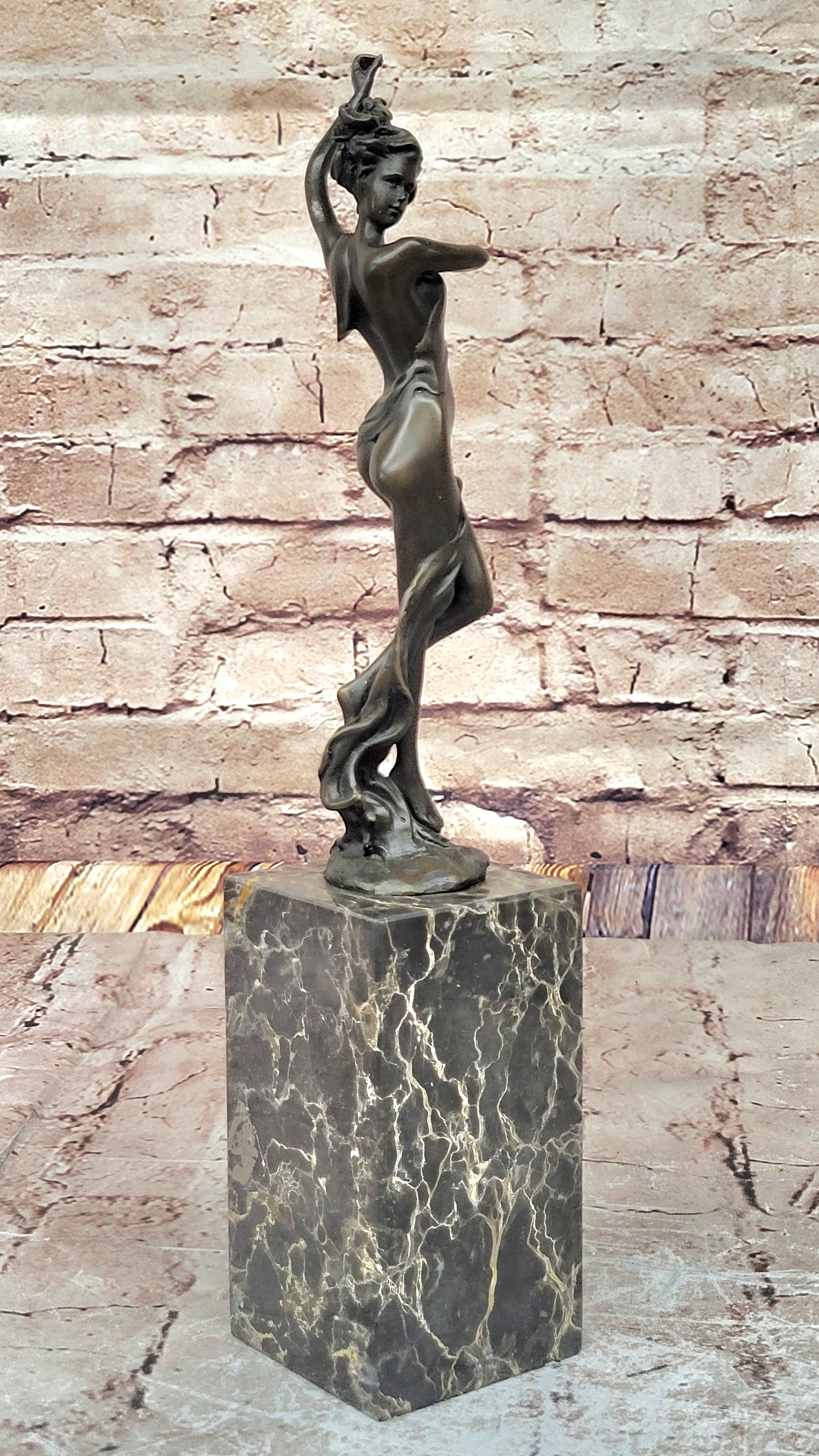 Vienna Bronze Confident Semi Female Bronze Masterpiece Bookend Book End Gift
