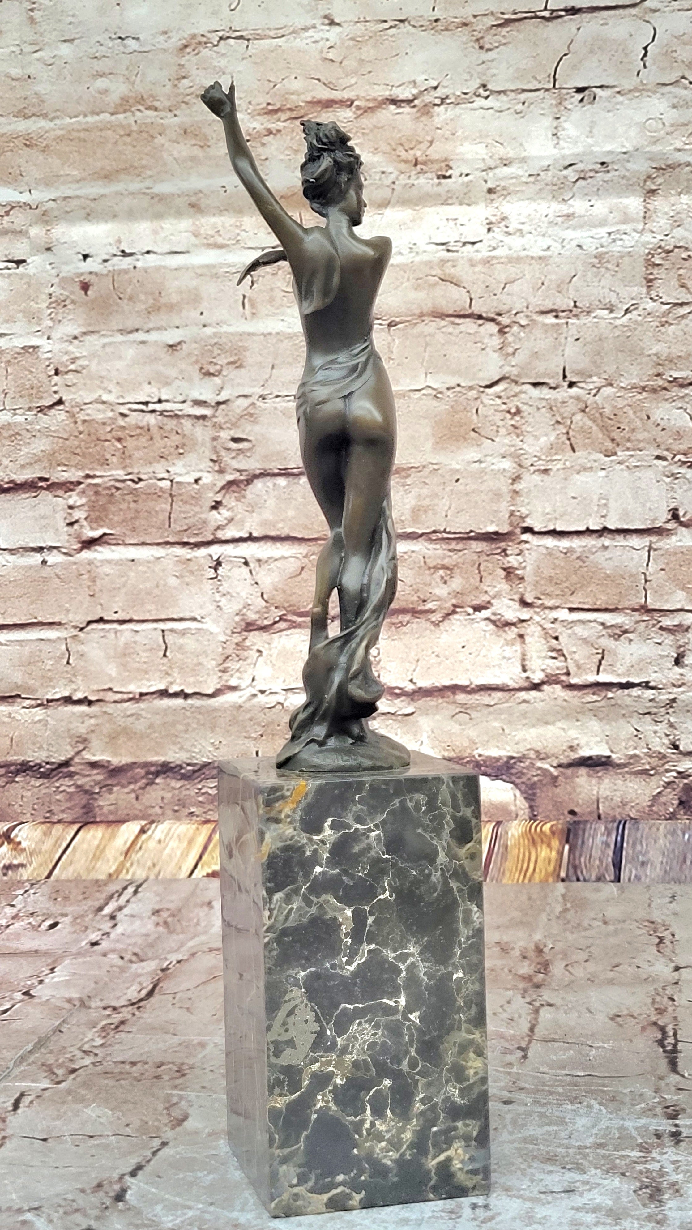 Vienna Bronze Confident Semi Female Bronze Masterpiece Bookend Book End Gift