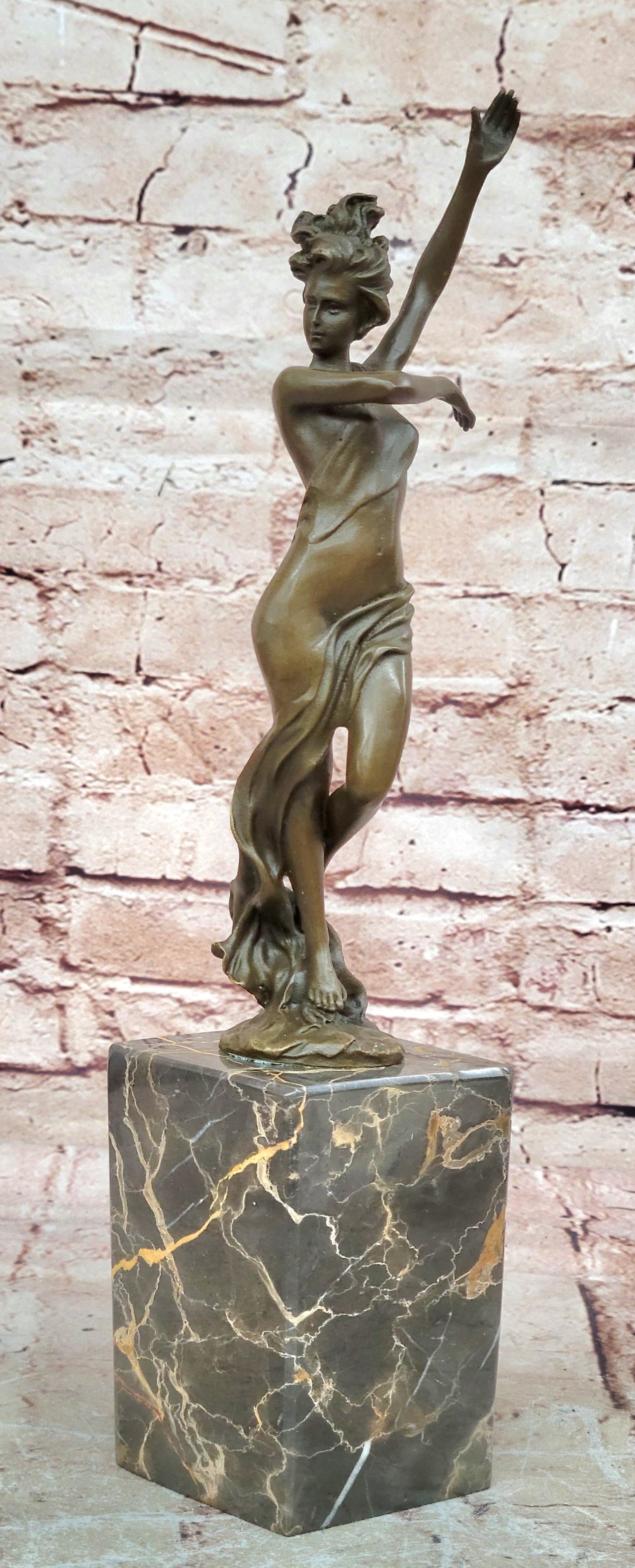 Vienna Bronze Confident Semi Female Bronze Masterpiece Bookend Book End Gift