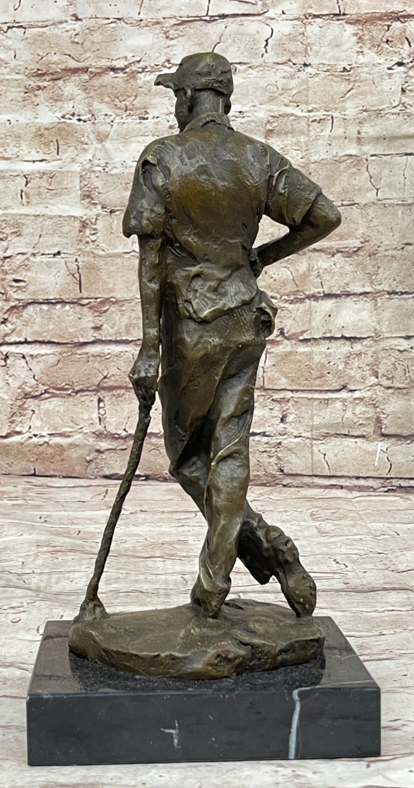 Handcrafted Superb Detailed Huge Male Golfer Golf Sport Memorabilia Bronze Deal