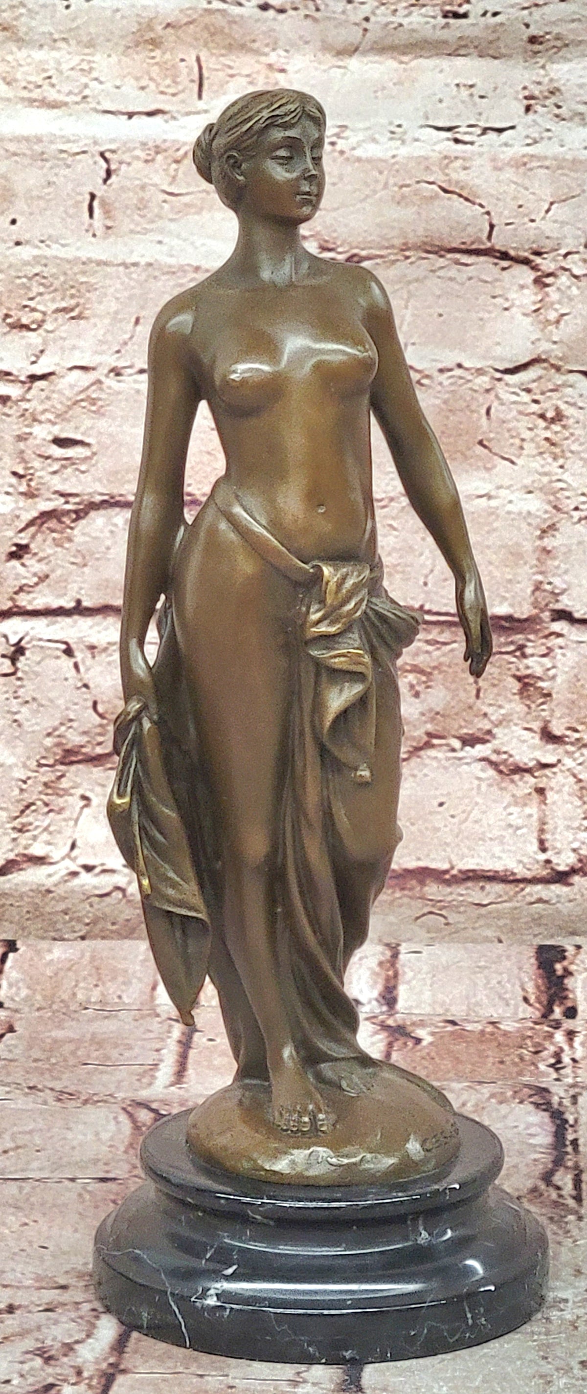 Signed High Quality Brutt Art Deco Nude Bronze Sculpture Collectible Gift Sale