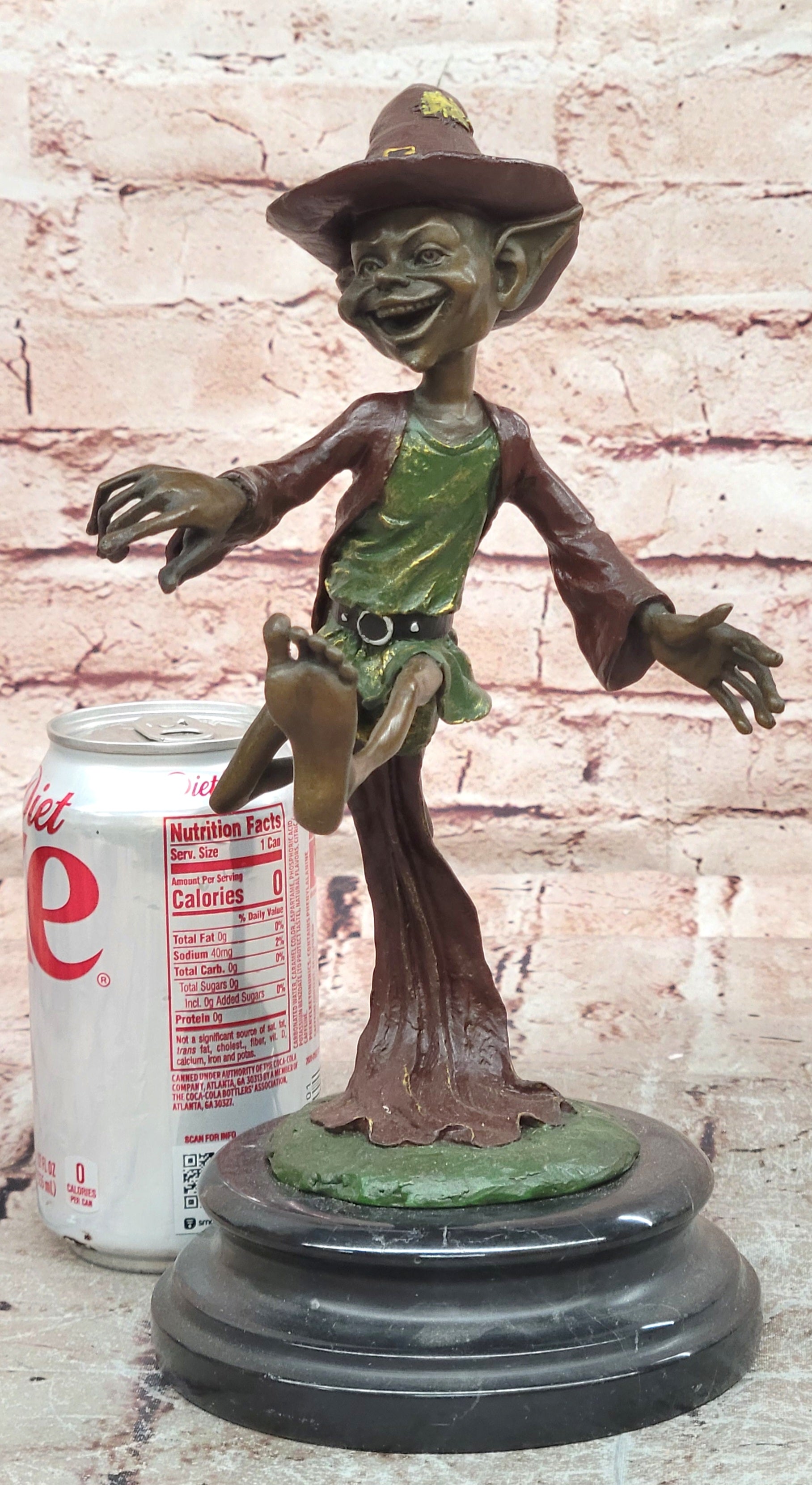 Bronze Goblin Wizard Sculpture by Juno Fantasy Elf Collectible Artwork Statue