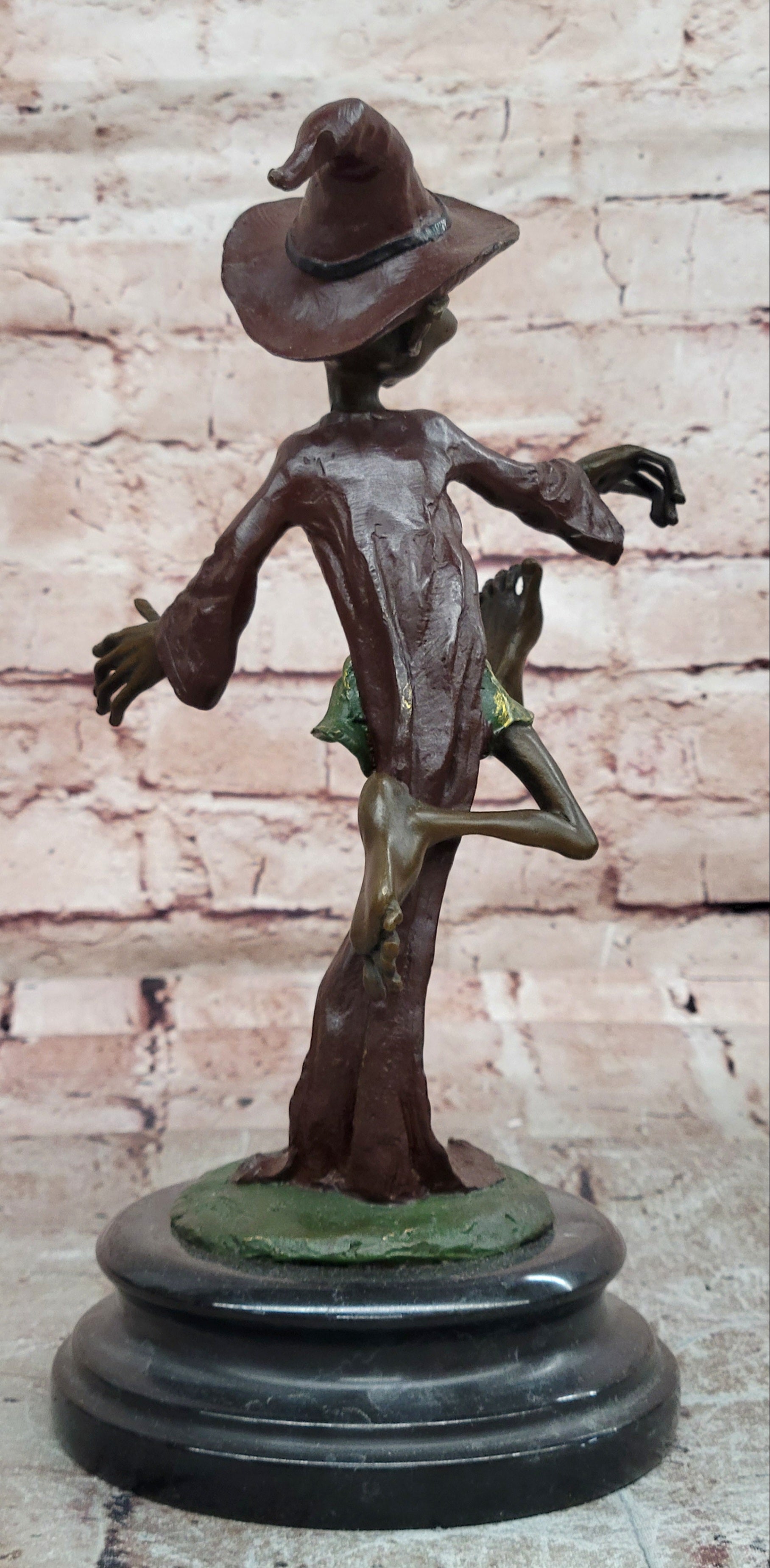 Bronze Goblin Wizard Sculpture by Juno Fantasy Elf Collectible Artwork Statue