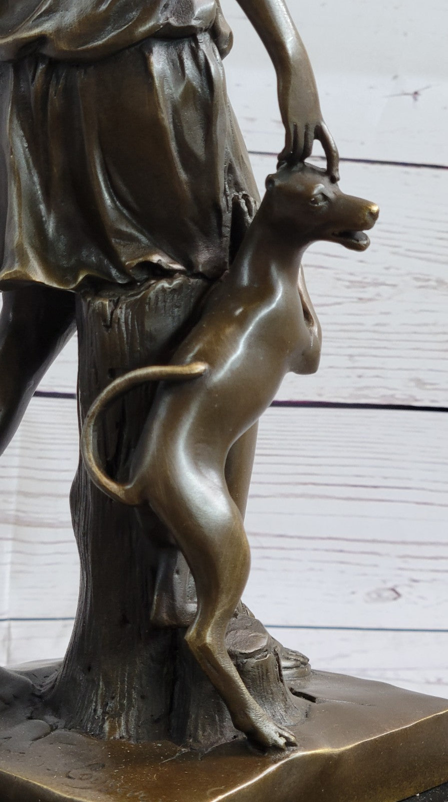 Handcrafted Detailed by Lost wax Method Diana The Huntress Bronze Statue Mytholo