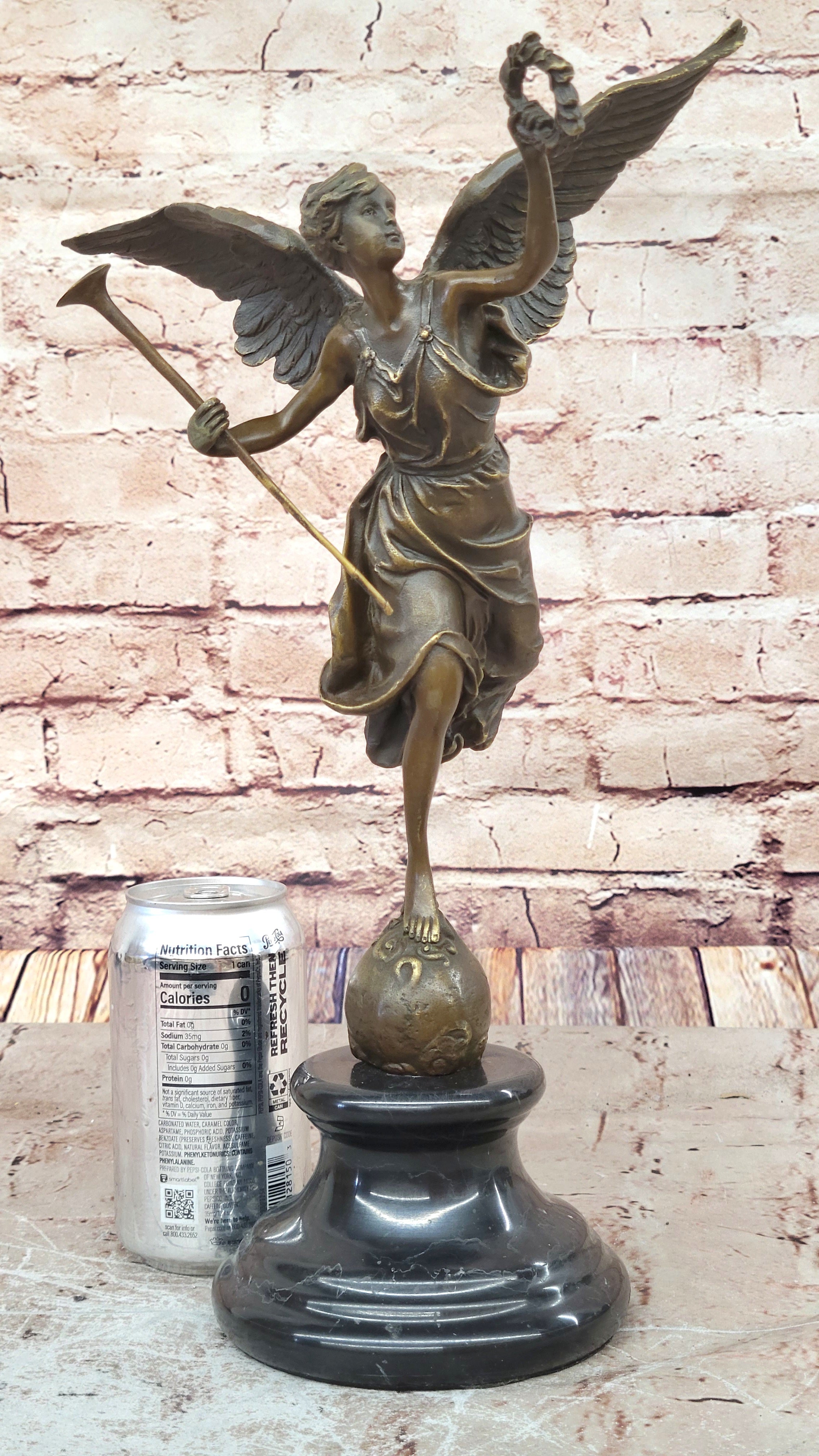 Fame Detroit Institute of Arts Museum Xmas Angel Genuine solid Bronze Figurine