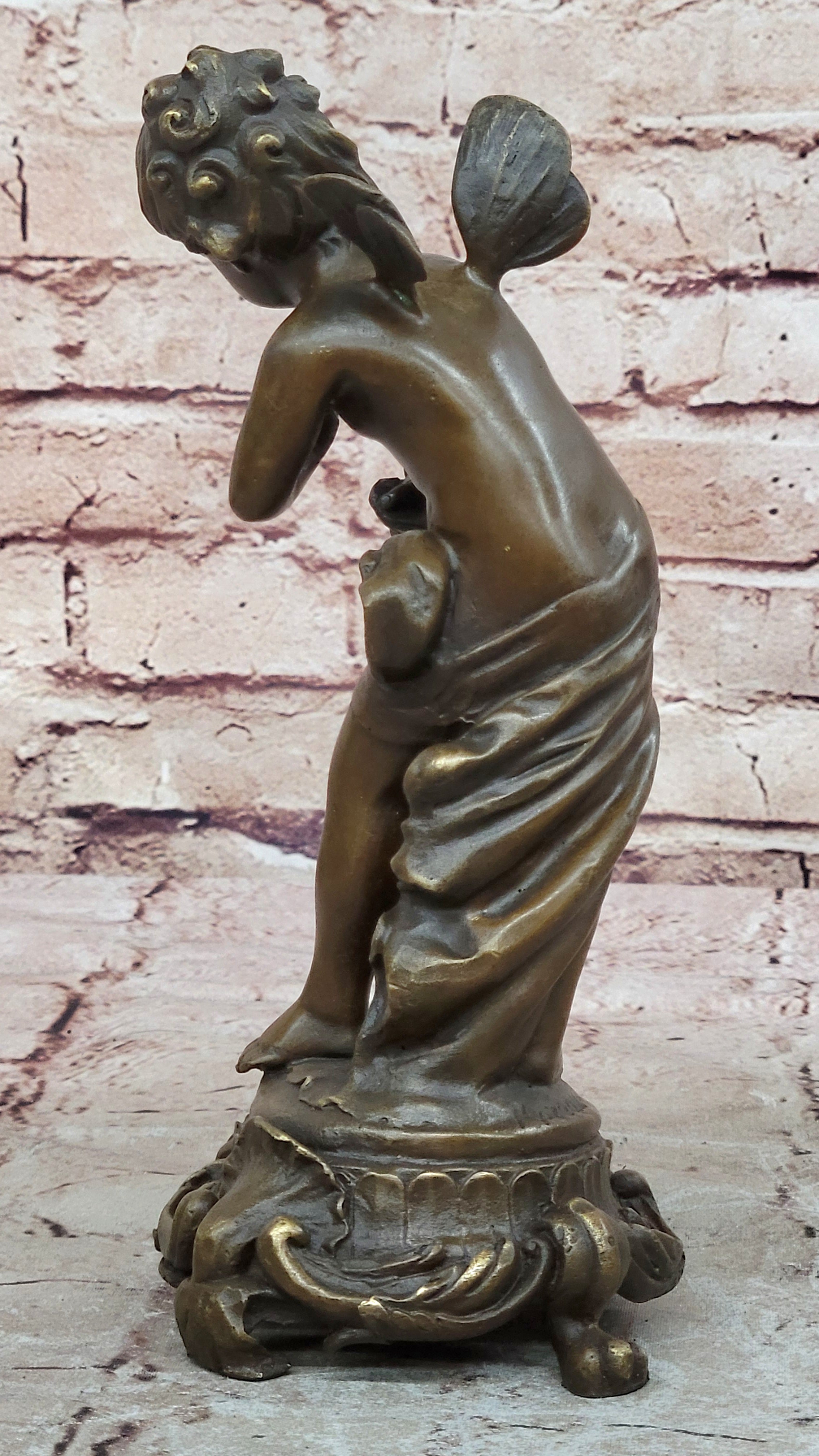 BRONZES Europe Style Bronze Sculpture Art Collection Casting Bronze Fairy Statue