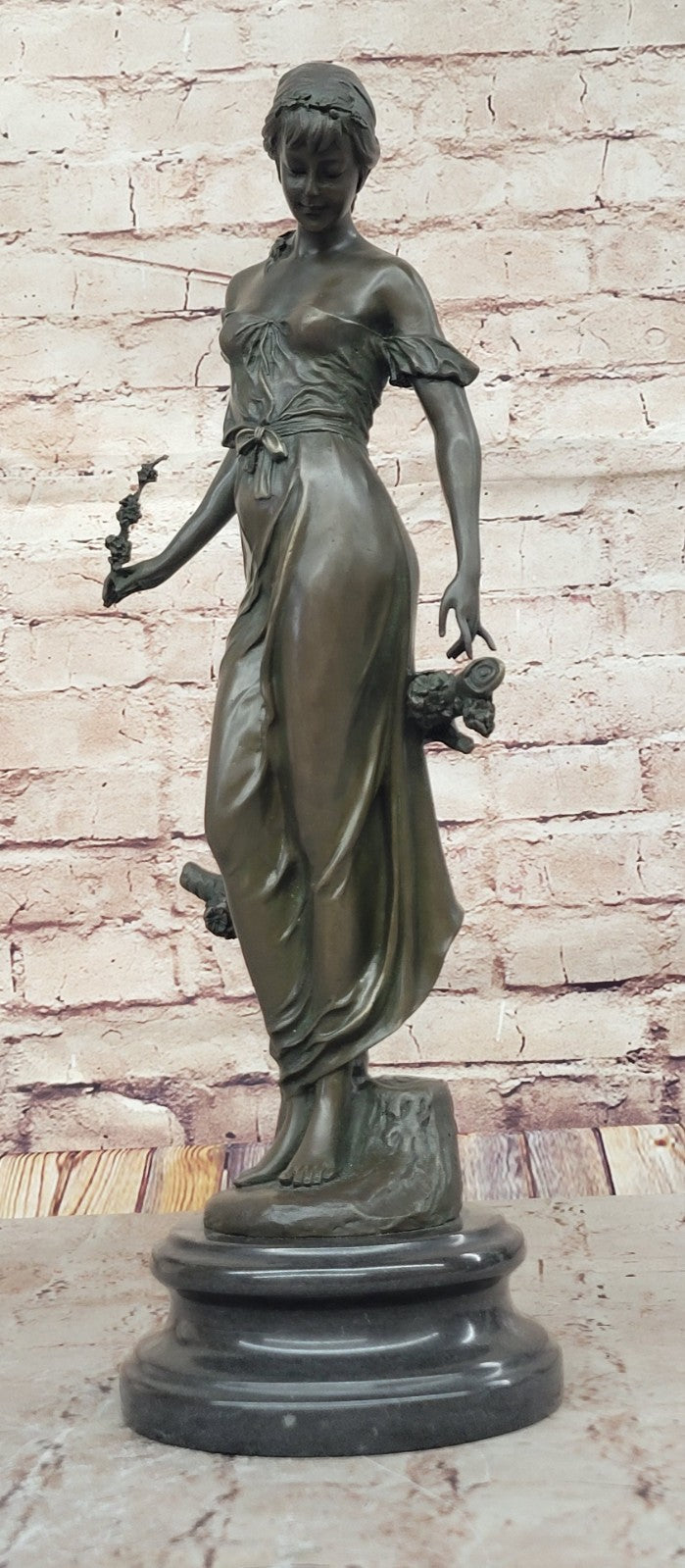 Auguste Moreau Vintage 100% Bronze Statue La Moisson - The harvest 18 Tall Sale