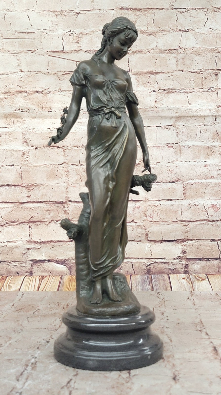 Auguste Moreau Vintage 100% Bronze Statue La Moisson - The harvest 18 Tall Sale