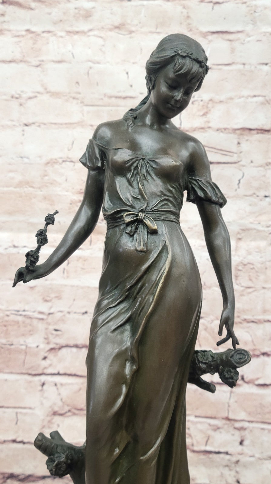 Auguste Moreau Vintage 100% Bronze Statue La Moisson - The harvest 18 Tall Sale