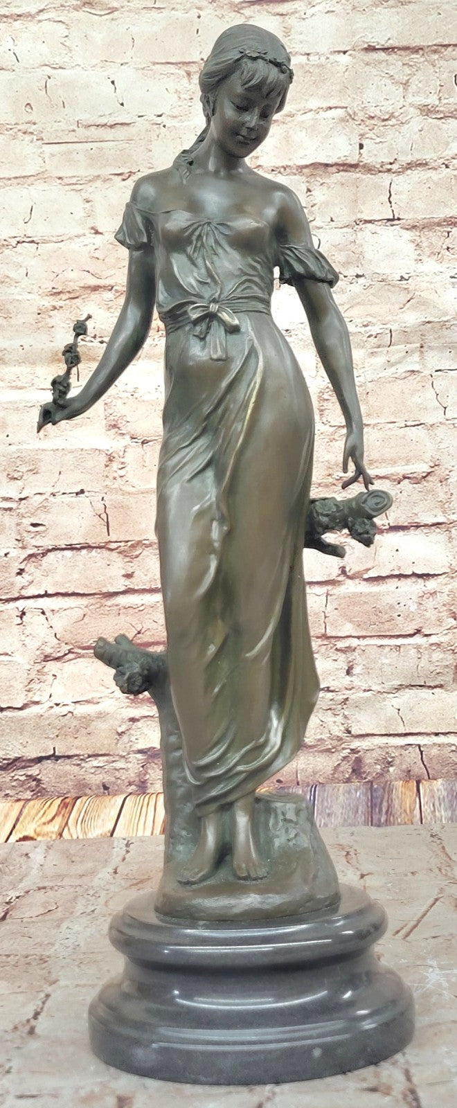 Auguste Moreau Vintage 100% Bronze Statue La Moisson - The harvest 18 Tall Sale