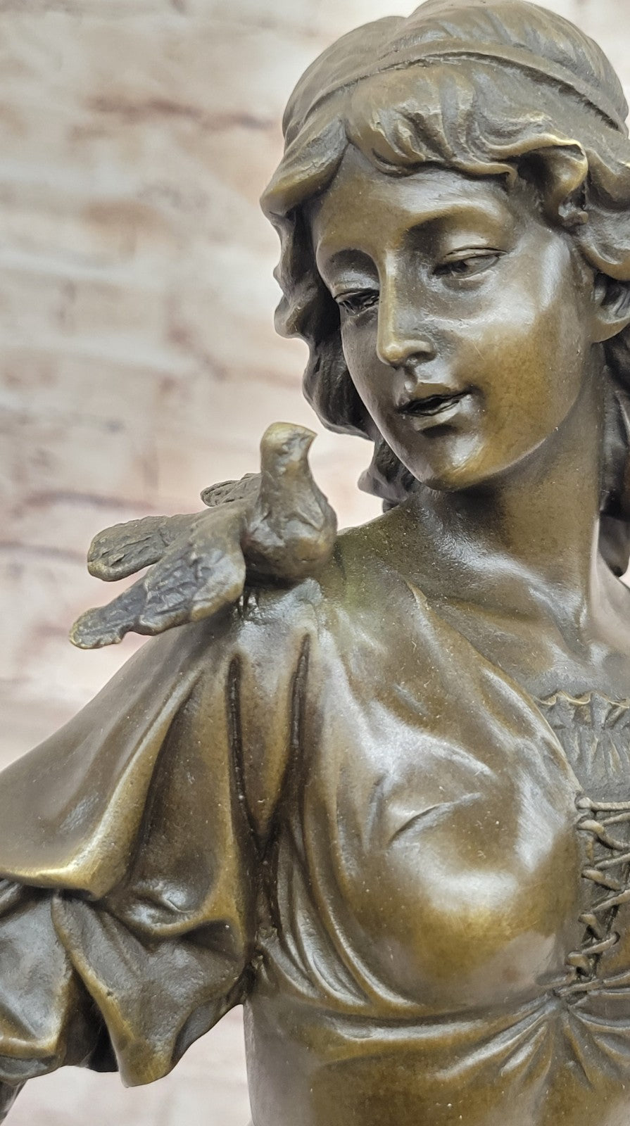 Solid Bronze Sculpture Sexy Girl With Bronze Art Deco Statue by Henri Ple