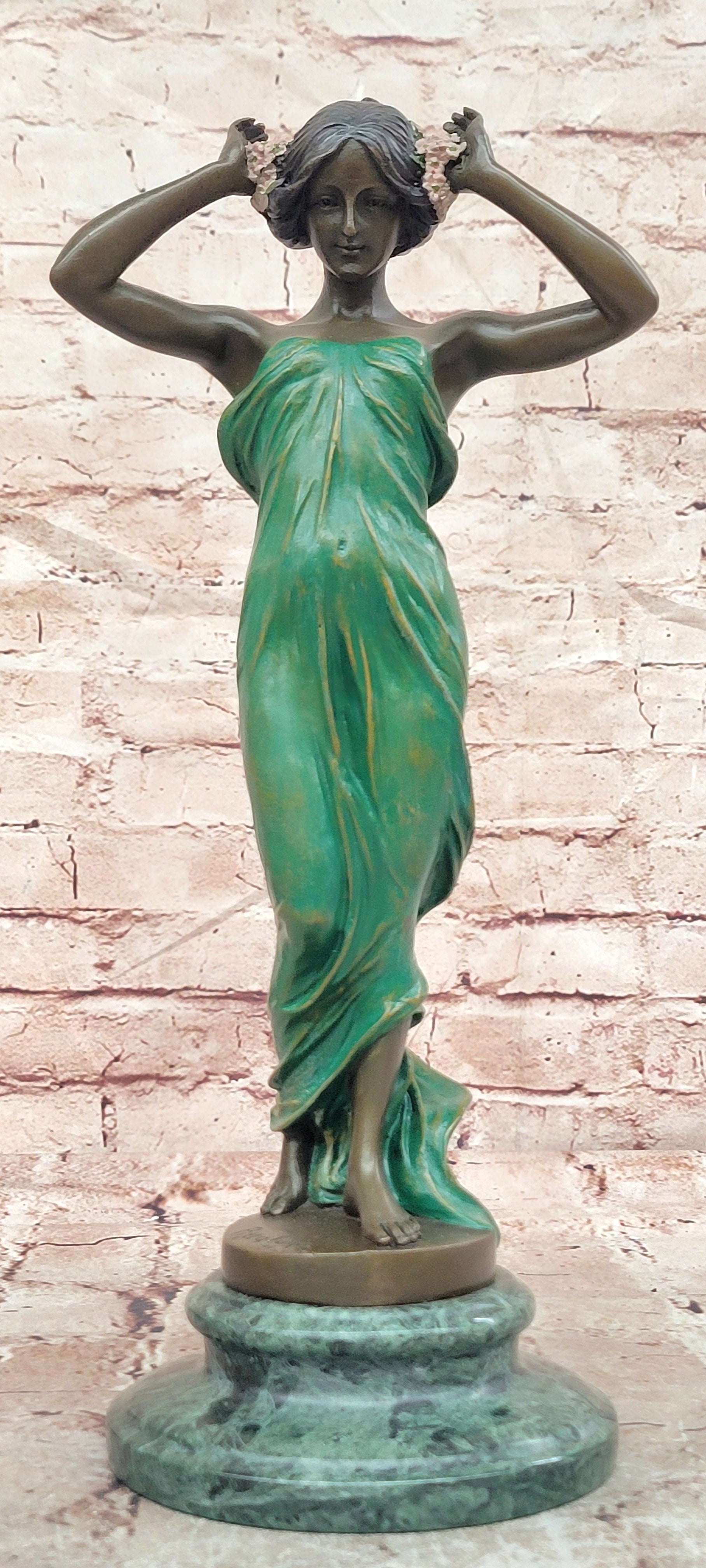 Pittaluga Bronze Nature Goddess Sculpture Forest Nymph Fine Art Deco Figurine