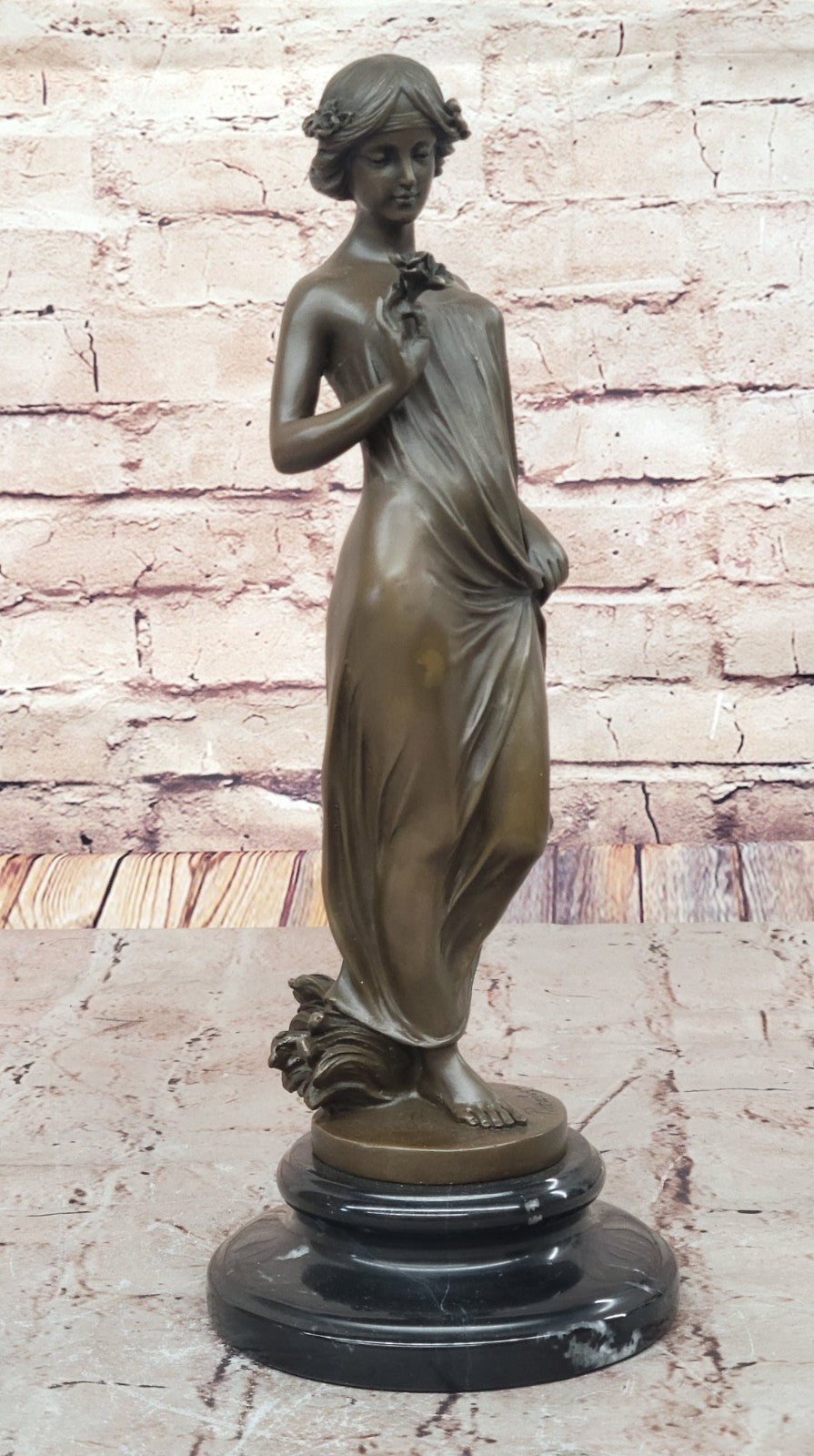 Uique Hot Cast Nude Mother Nature Bronze Sculpture Figure Statue Figurine Art