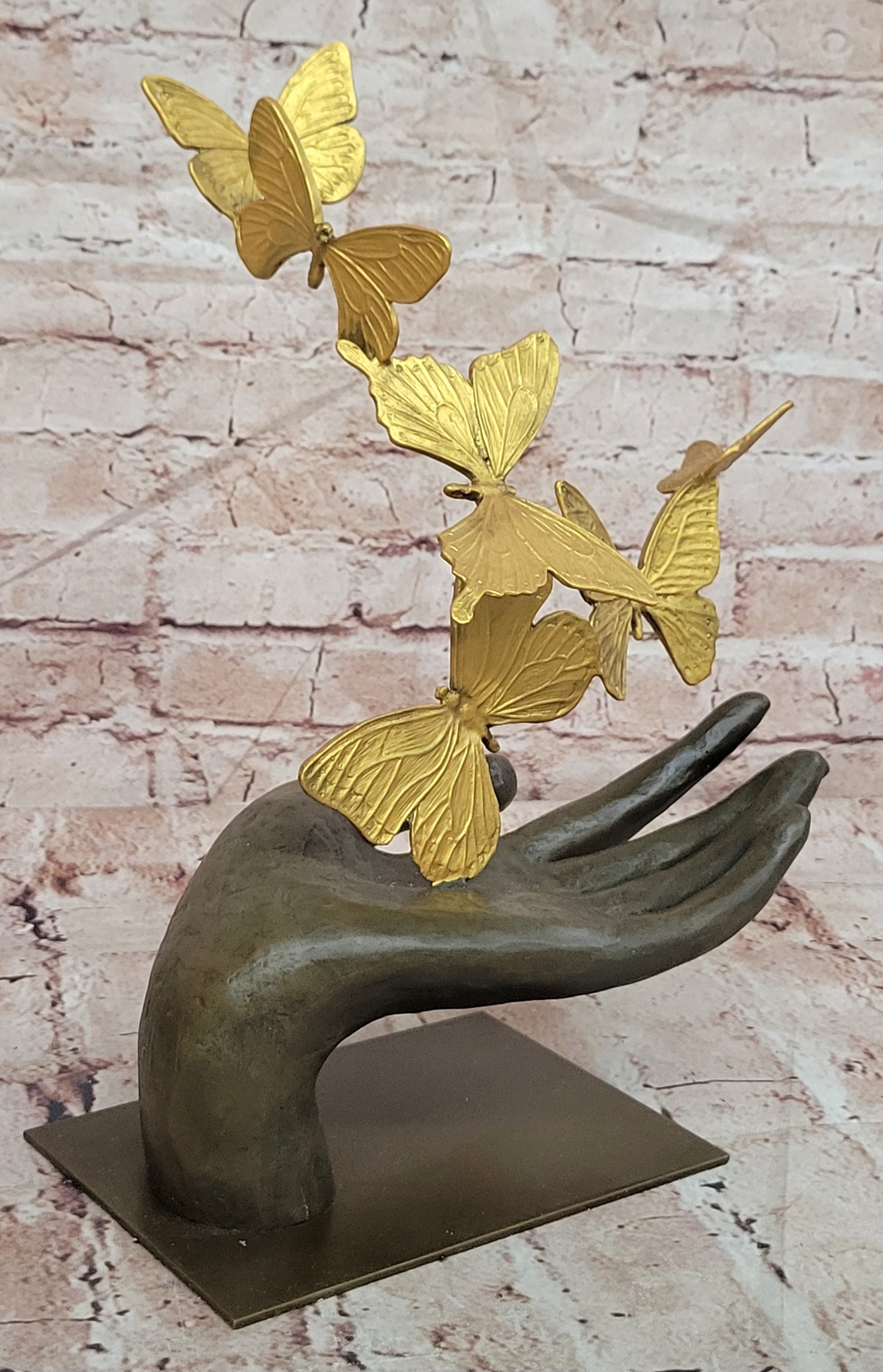 Bronze Flying Butterflies Statue Signed Milo Elegant Modern Art Sculpture