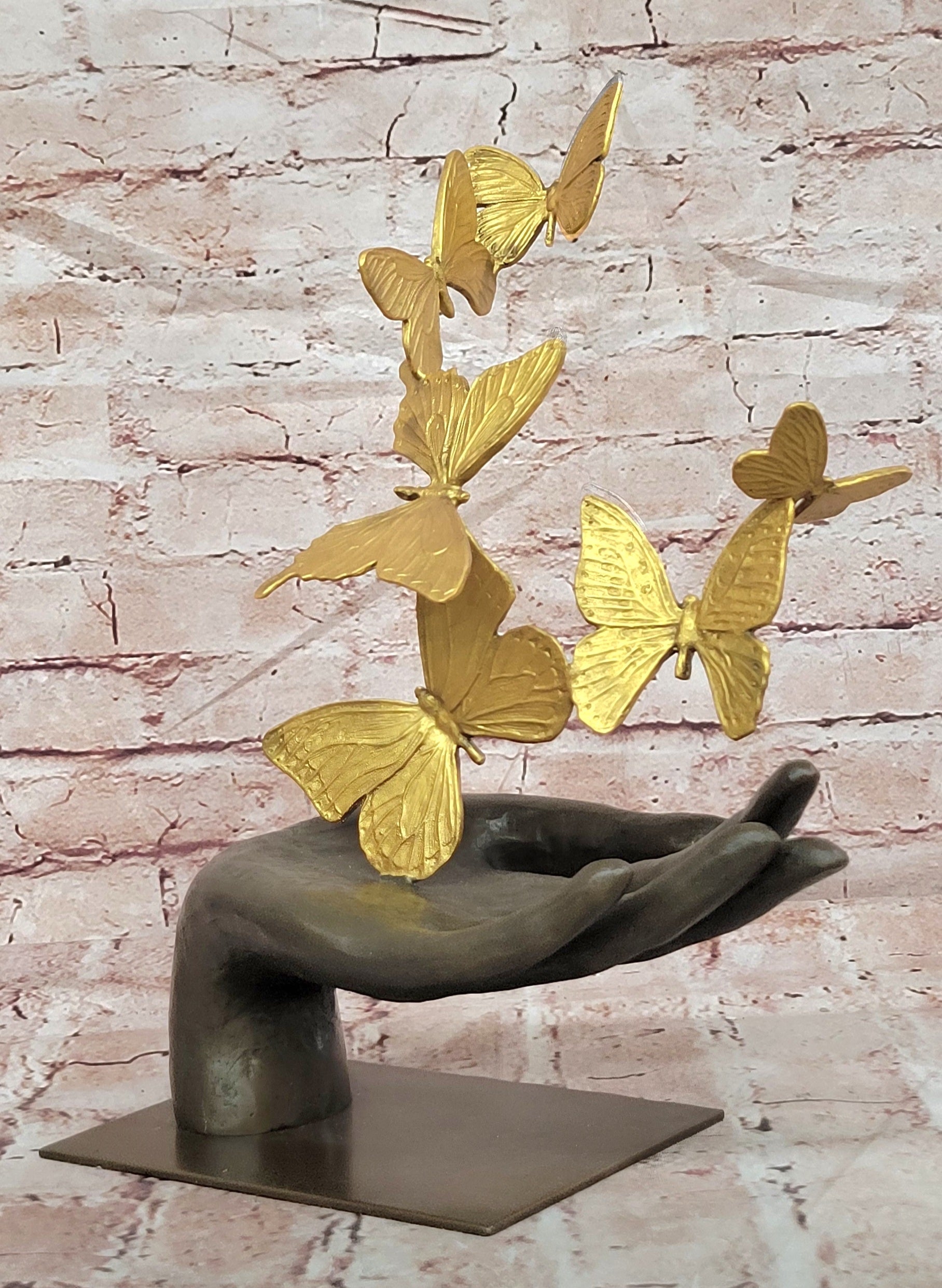 Bronze Flying Butterflies Statue Signed Milo Elegant Modern Art Sculpture