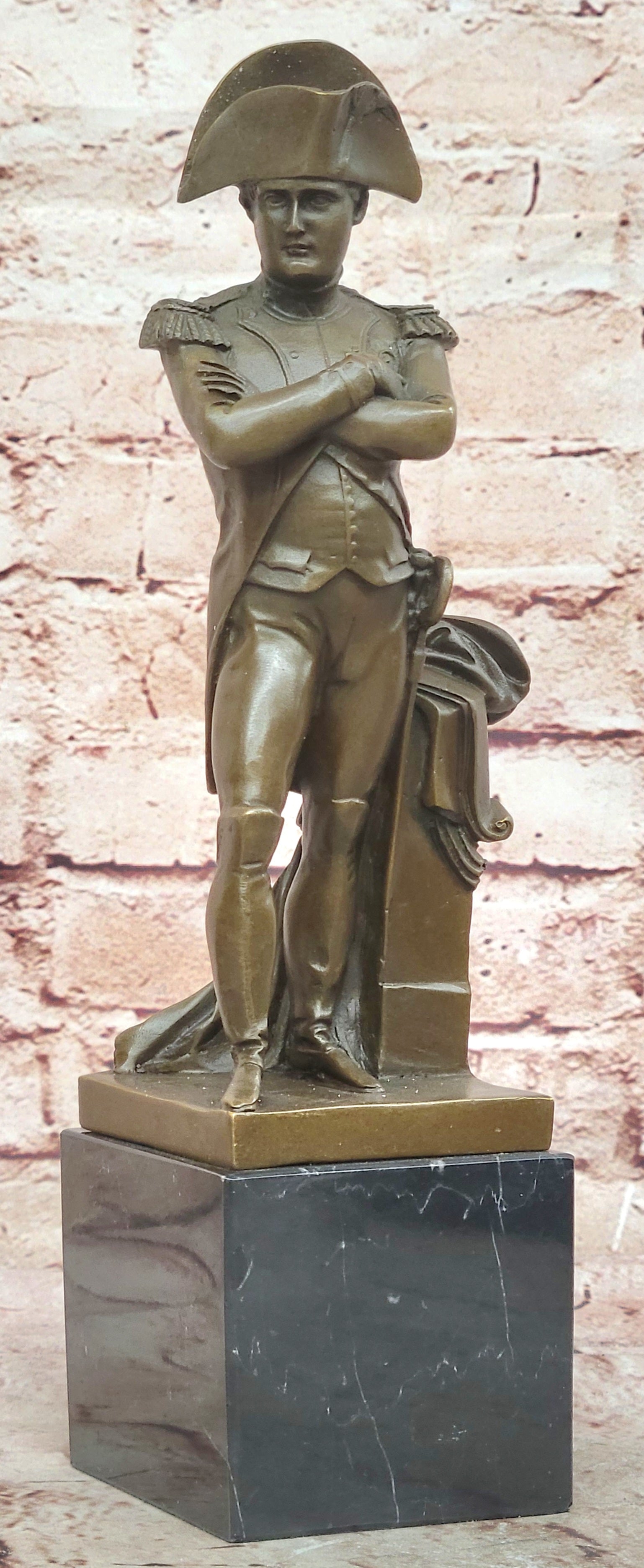 French Commander Napoleon Bonaparte Military Bronze Statue Home Art Deco Figure