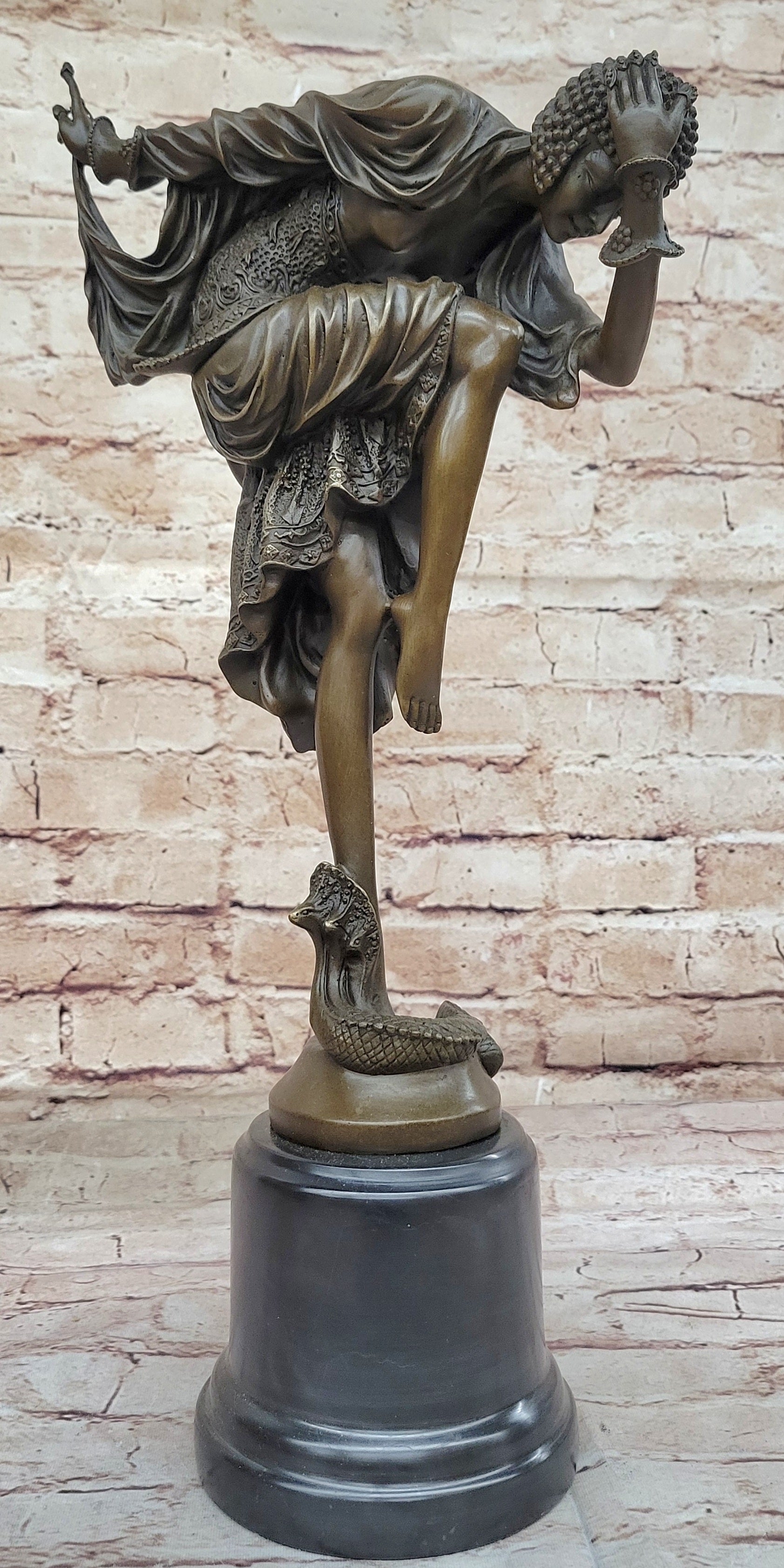 SIGNED BRONZE ART NOUVEAU DECO COLINET STATUE FIGURINE SCULPTURE ART FIGURE LRG