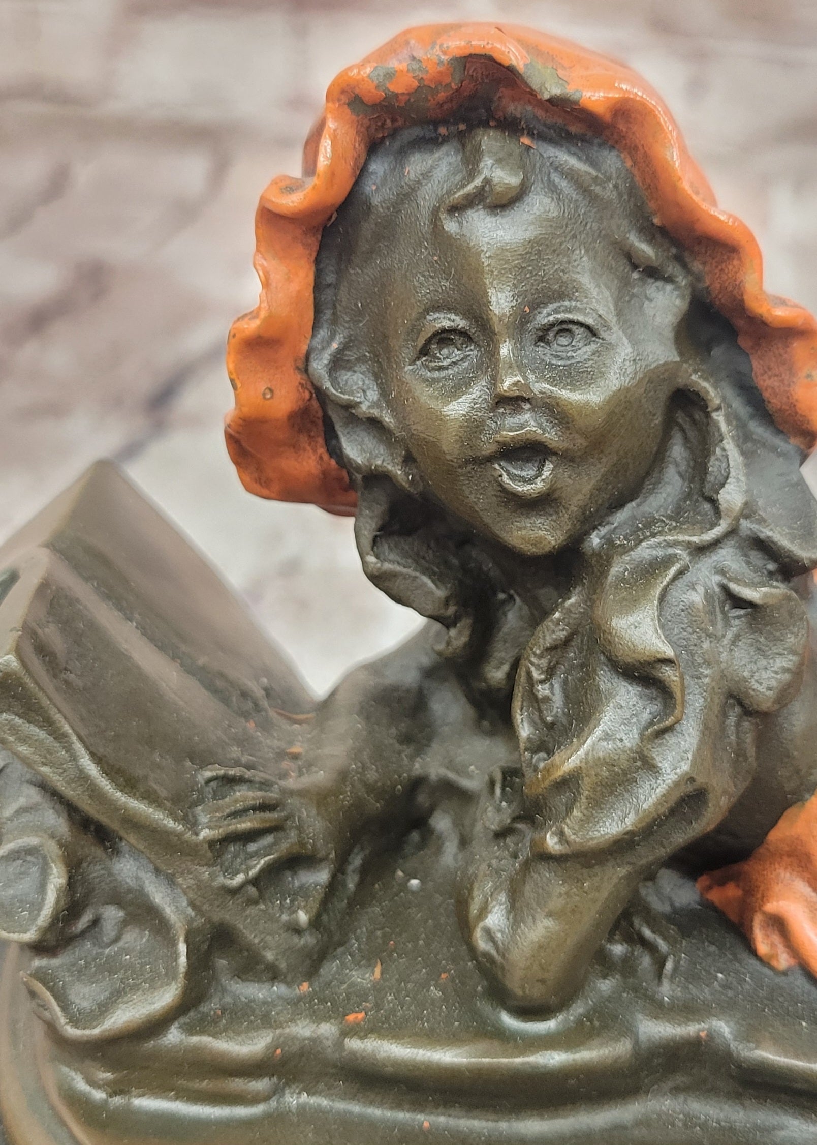 Fine Art Bronze Reading Girl by Milo Elegant Child Figure Collector Sculpture