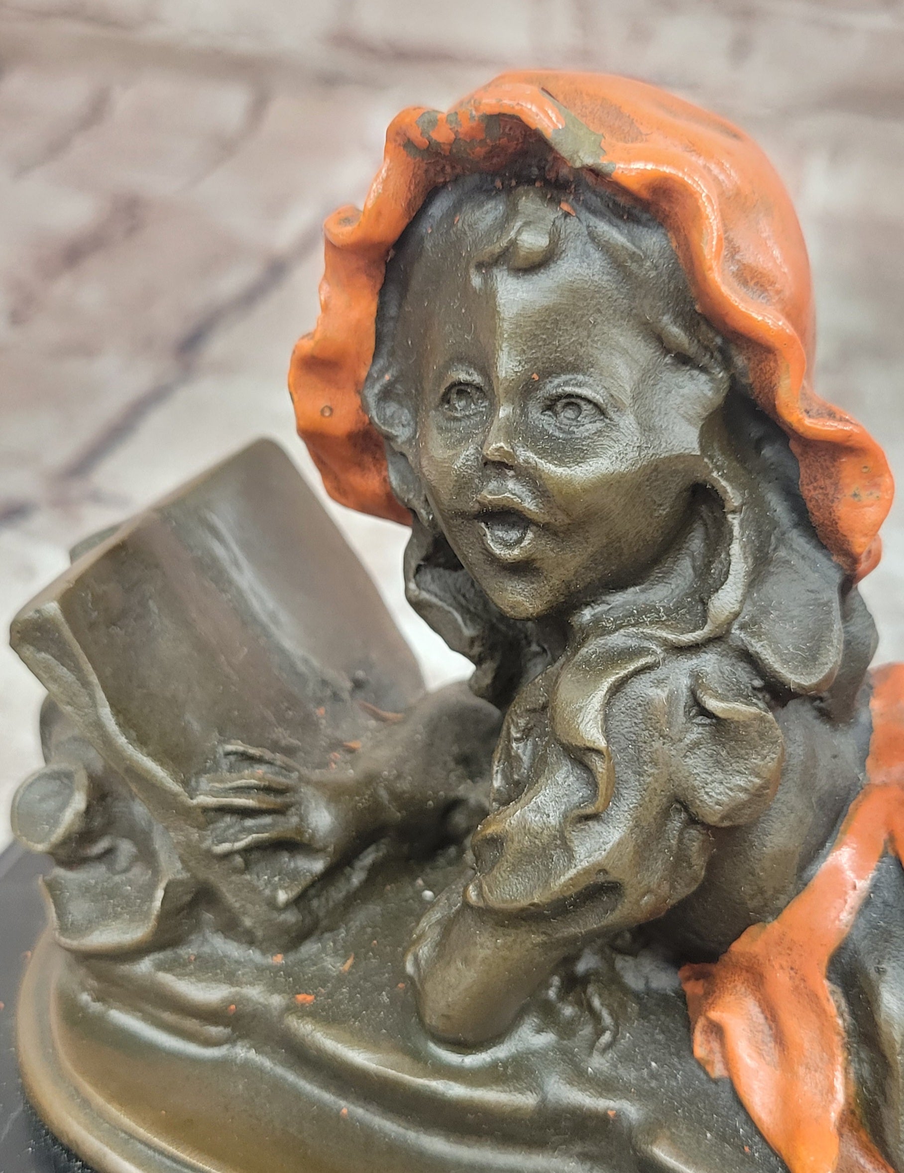 Fine Art Bronze Reading Girl by Milo Elegant Child Figure Collector Sculpture