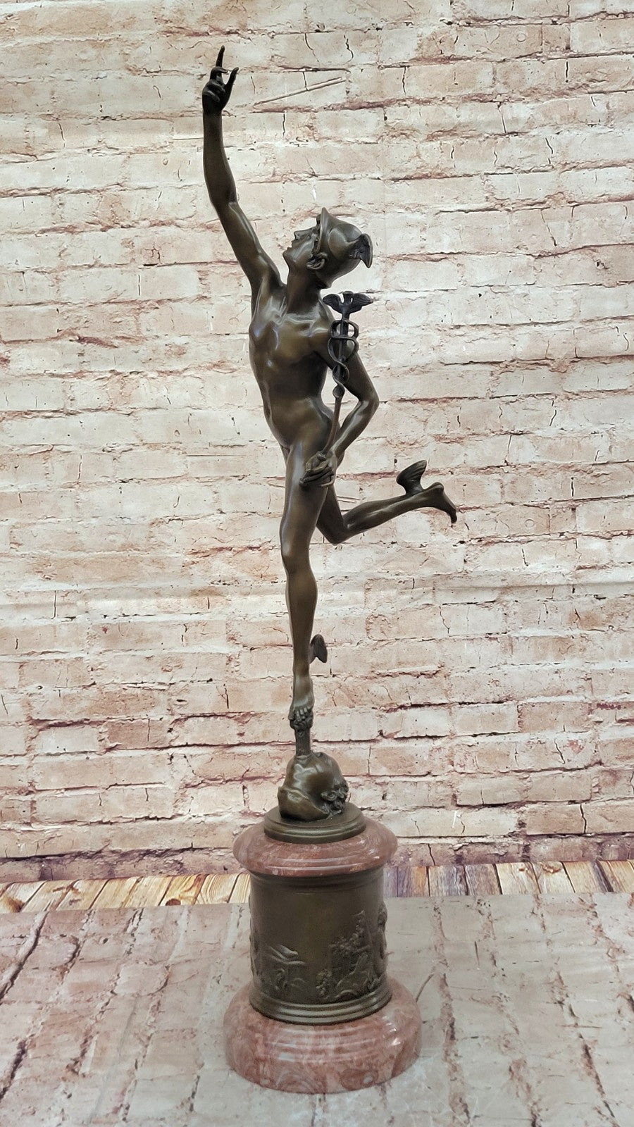 Extra Large Hot Cast Bronze Sculpture: Hermes Flying Mercury by Milo - Signed Original Artwork