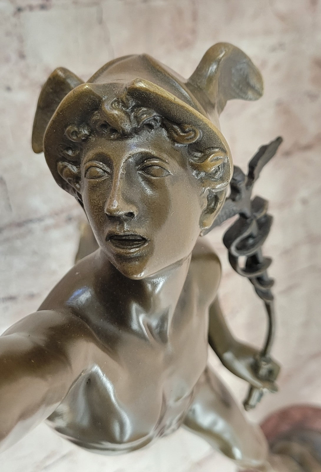 Extra Large Hot Cast Bronze Sculpture: Hermes Flying Mercury by Milo - Signed Original Artwork