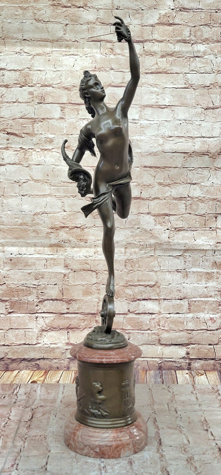 Fortuna Goddess of Luck Bronze Sculpture: Intricately Detailed Milo Artwork, Collectible Figurine