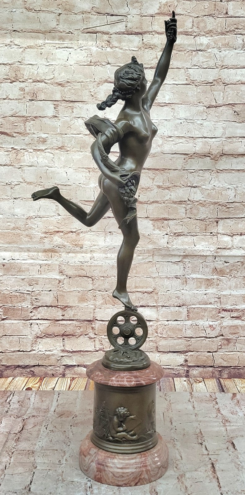 Fortuna Goddess of Luck Bronze Sculpture: Intricately Detailed Milo Artwork, Collectible Figurine