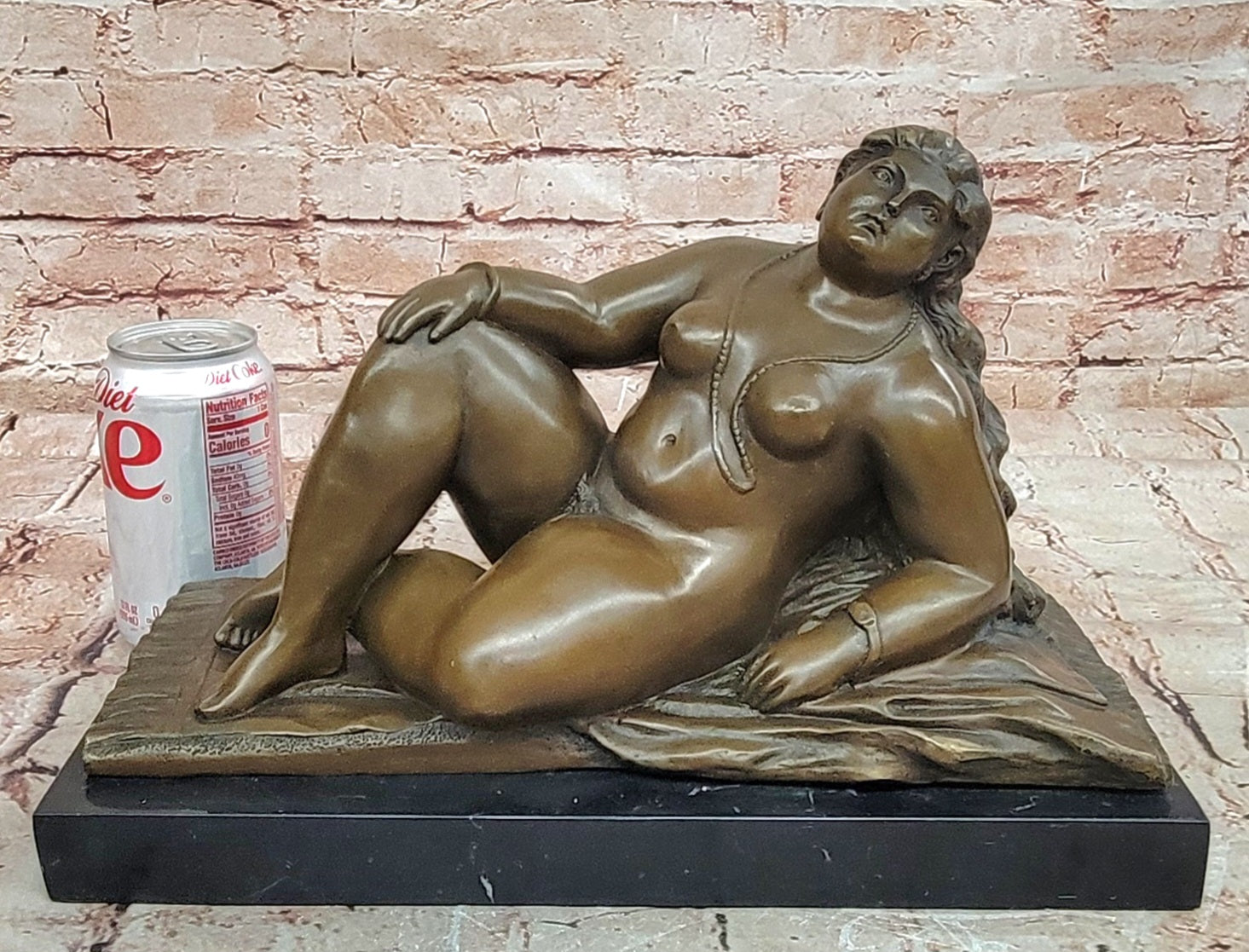 Fernando Botero Bronze Nude Woman Sculpture La Playa Hot Cast Figurine