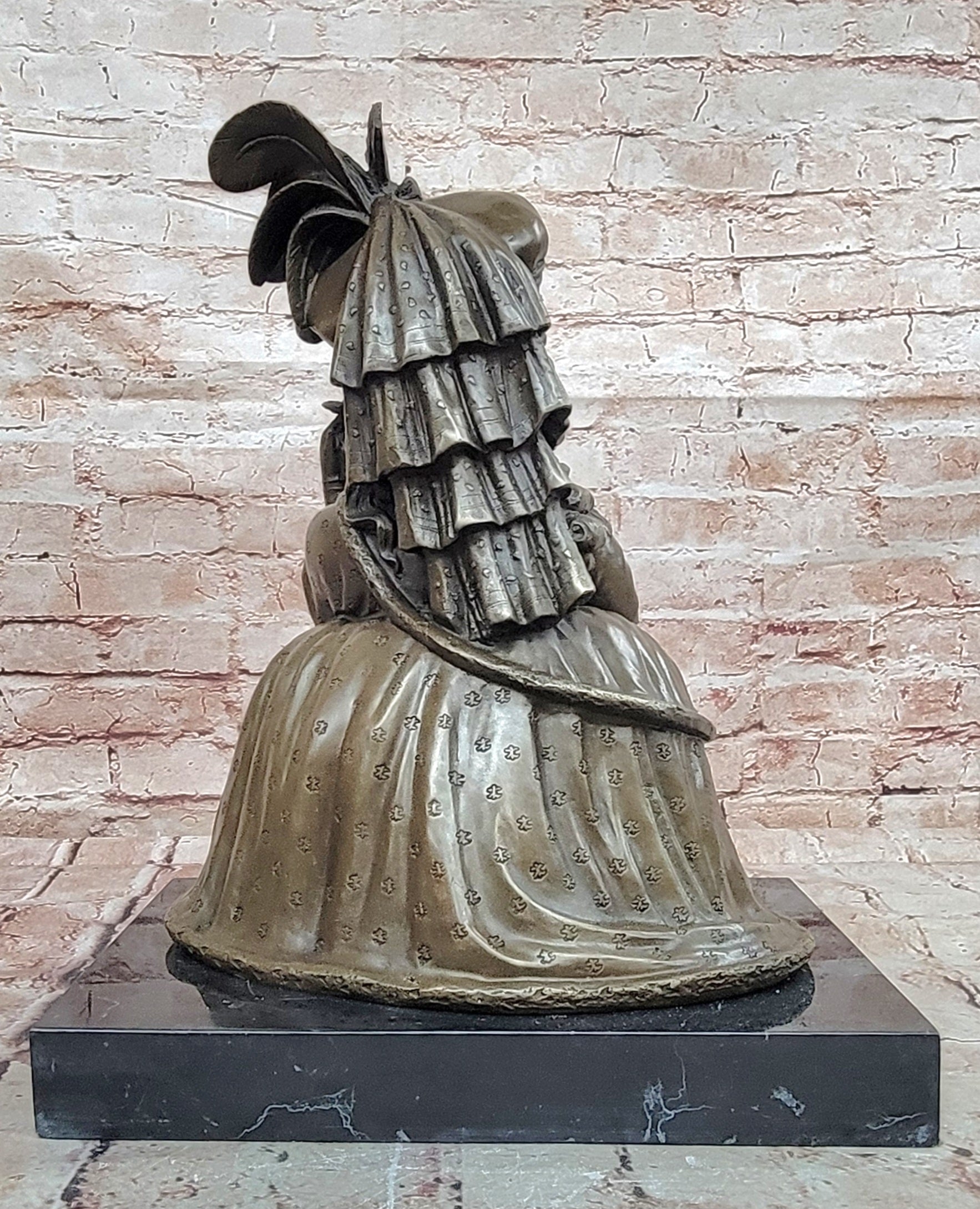 Handcrafted Botero Style Marie Antoinette Bronze Collectible Artwork
