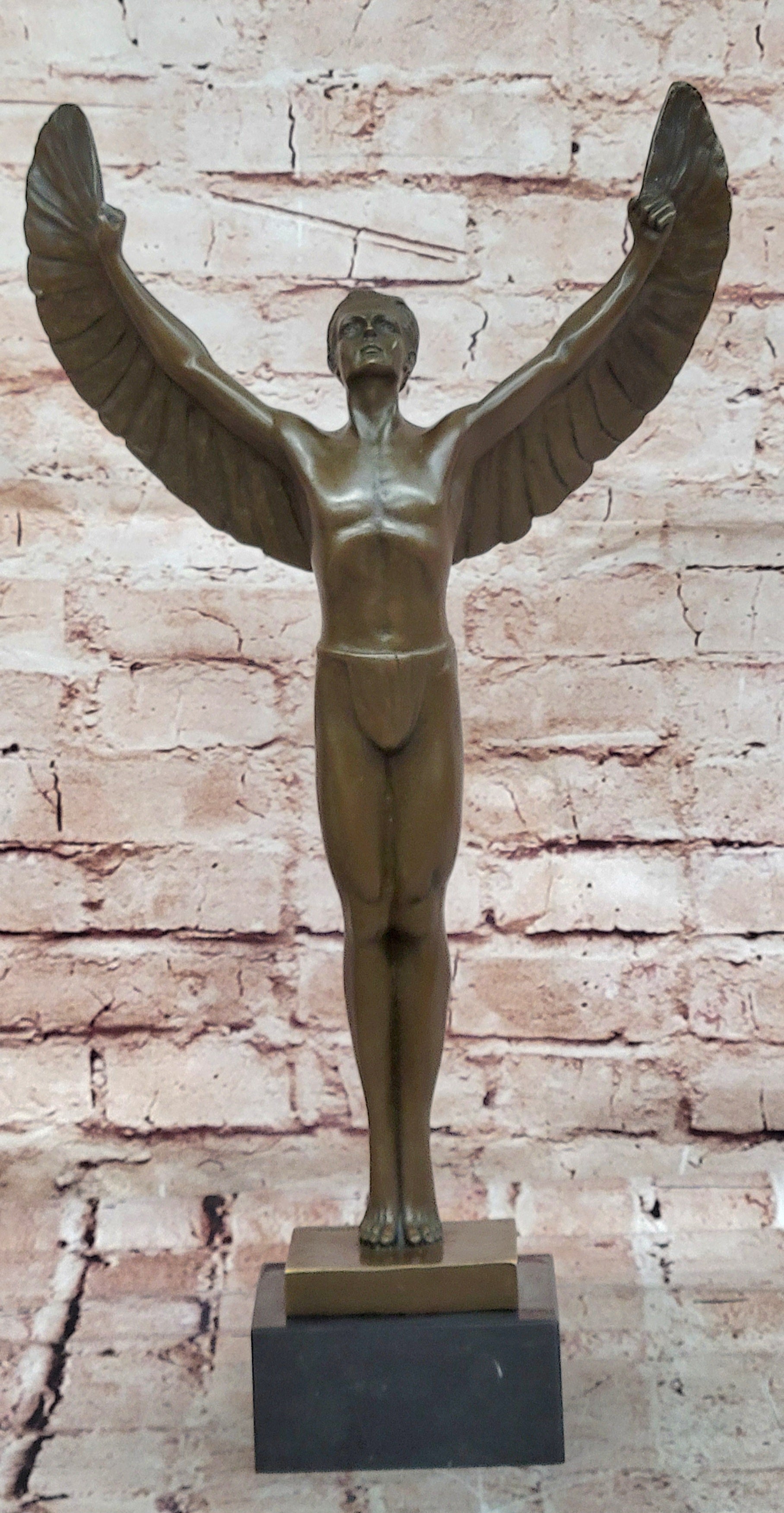 RISING SUN BRONZE SCULPTURE STATUE FIGURINE FIGURE HOT CAST HOME OFFICE DECOR NR