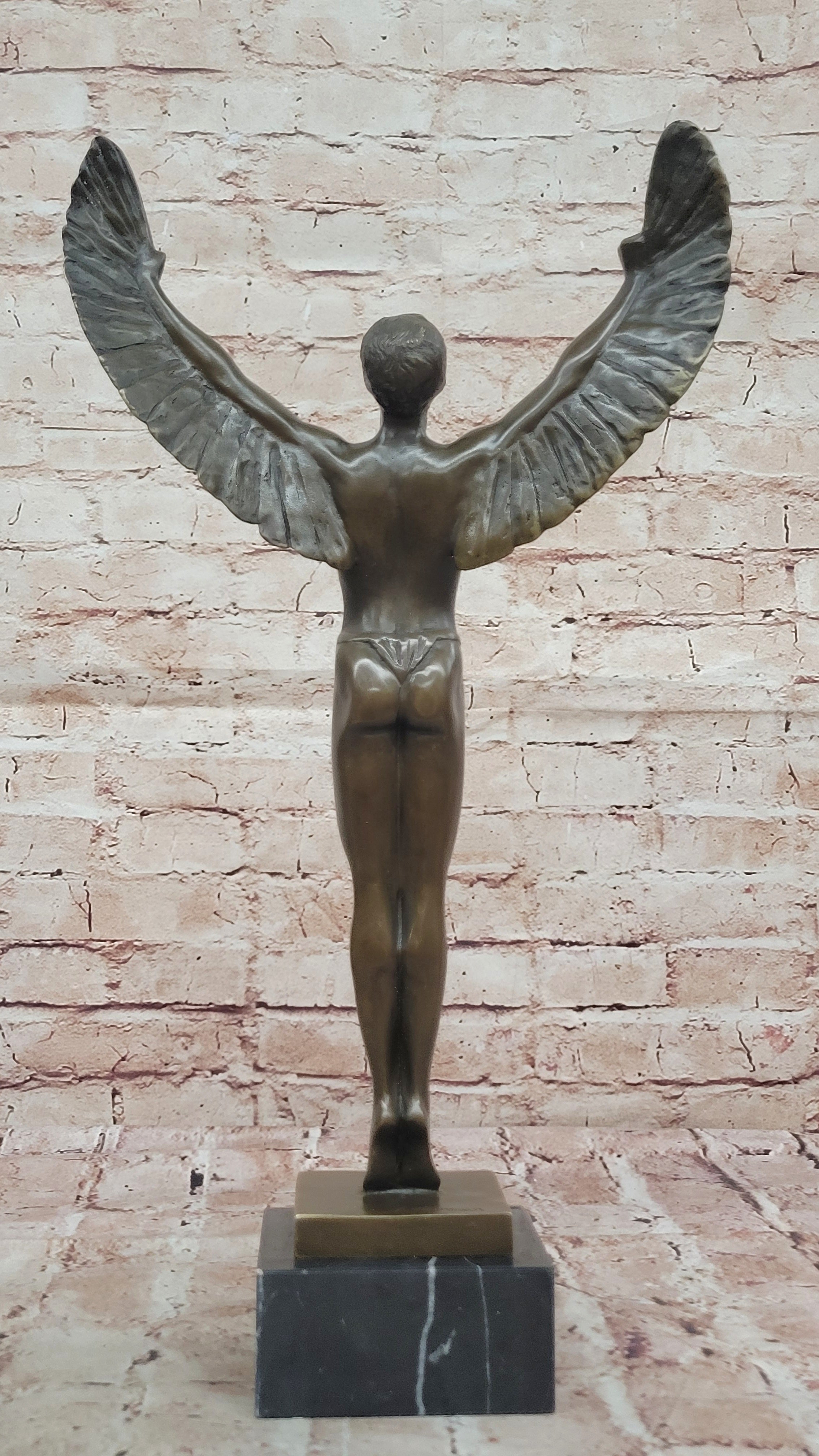 RISING SUN BRONZE SCULPTURE STATUE FIGURINE FIGURE HOT CAST HOME OFFICE DECOR NR