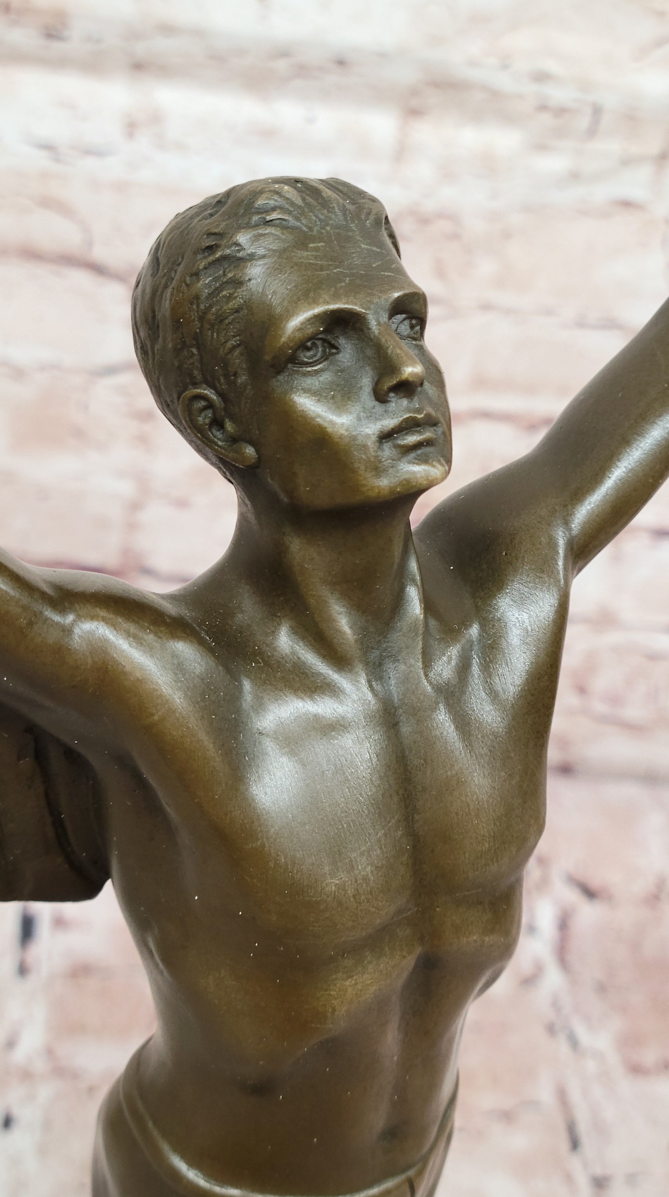 RISING SUN BRONZE SCULPTURE STATUE FIGURINE FIGURE HOT CAST HOME OFFICE DECOR NR