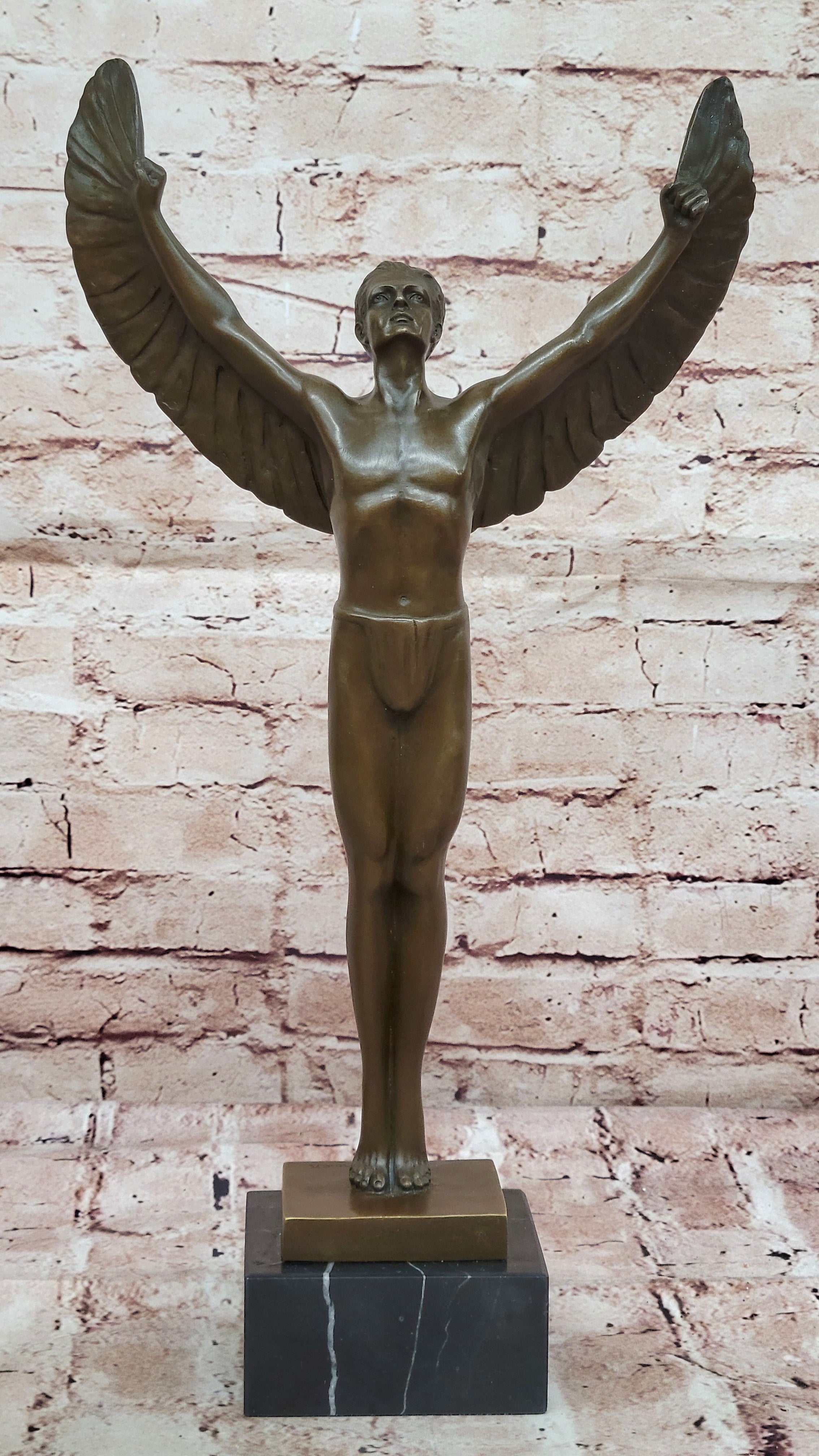 RISING SUN BRONZE SCULPTURE STATUE FIGURINE FIGURE HOT CAST HOME OFFICE DECOR NR