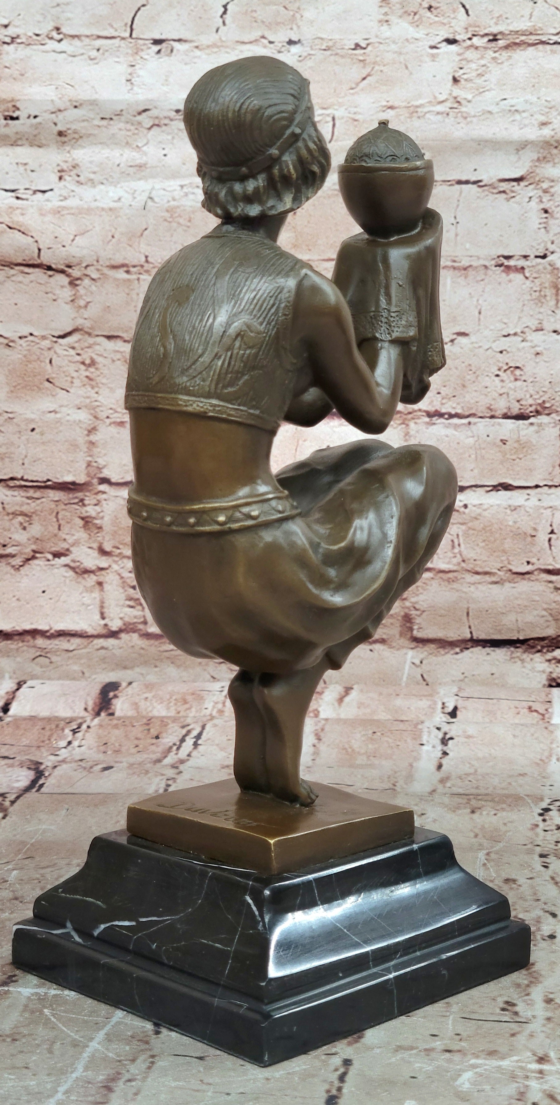 Art Nouveau Bronze Sculpture By Georges Duvernet Signed Elegant Collectible