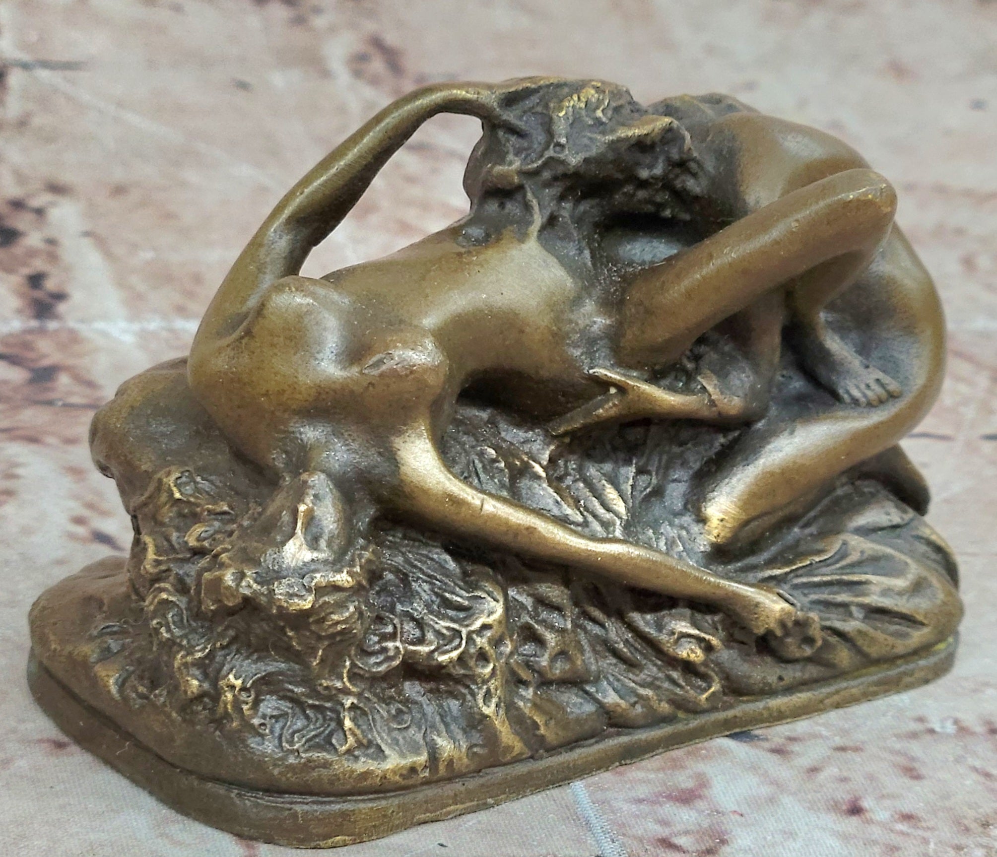 Collector Edition Two Nude Women Lovers Erotic Bronze Sculpture Figurine Deco