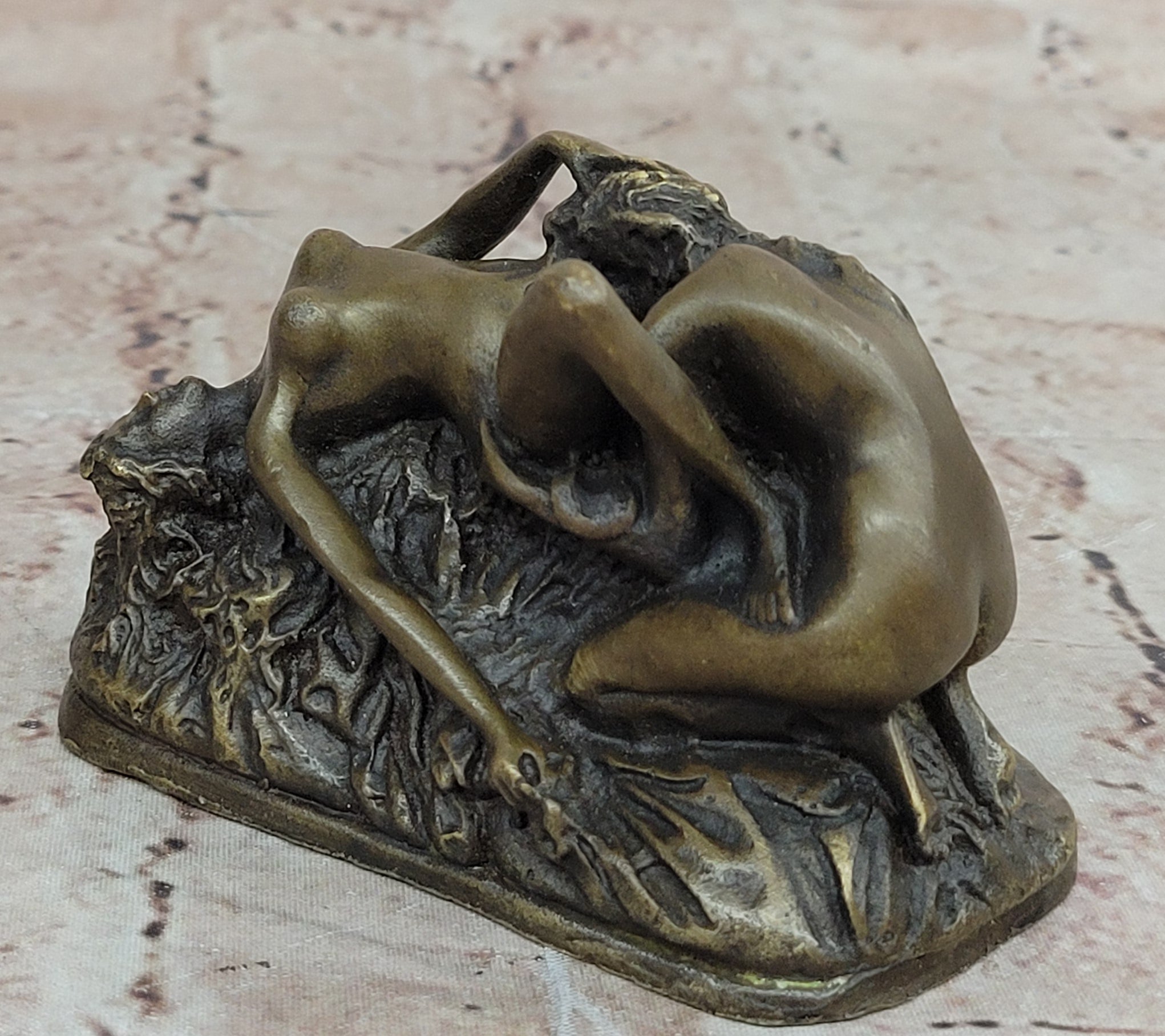 Collector Edition Two Nude Women Lovers Erotic Bronze Sculpture Figurine Deco